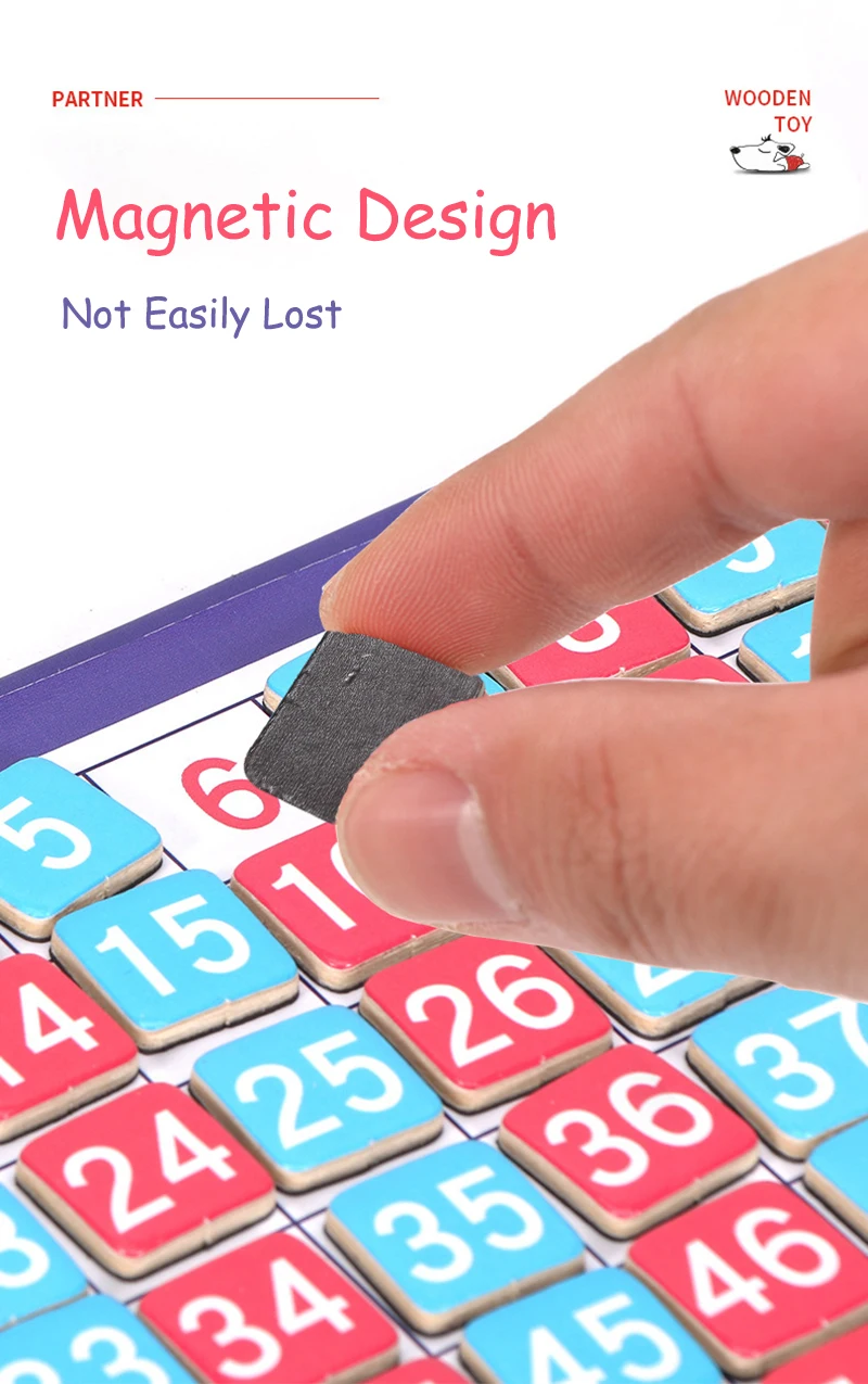 1-100 Montessori Magnetic Number Book Math Toy Count Board Games Arithmetic Learning Teaching Aid Early Educational Toy For Kids