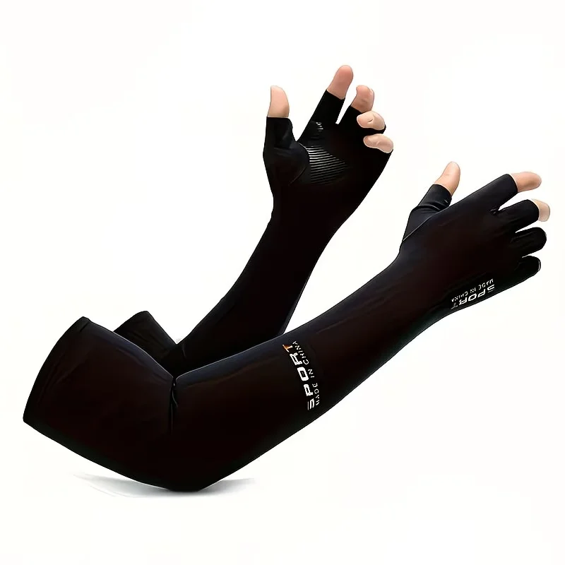 Summer Sun Protection Sleeves Breathable Quick Drying Fishing Cycling Arm Covers Cooling Driving Running Sports Arm Sleeves