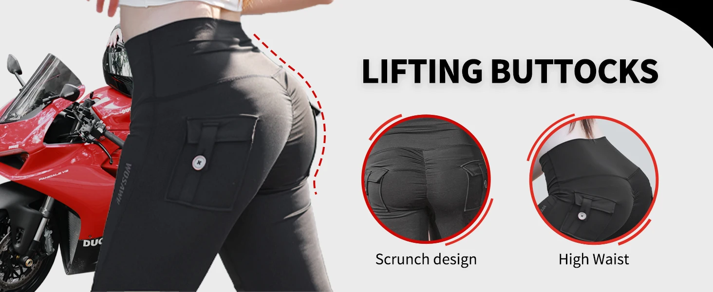 WOSAWE Motorcycle Riding Style Trousers Women Summer Breathable Stretch Slim Pants Quick Drying Breathable Outdoor Riding Pants