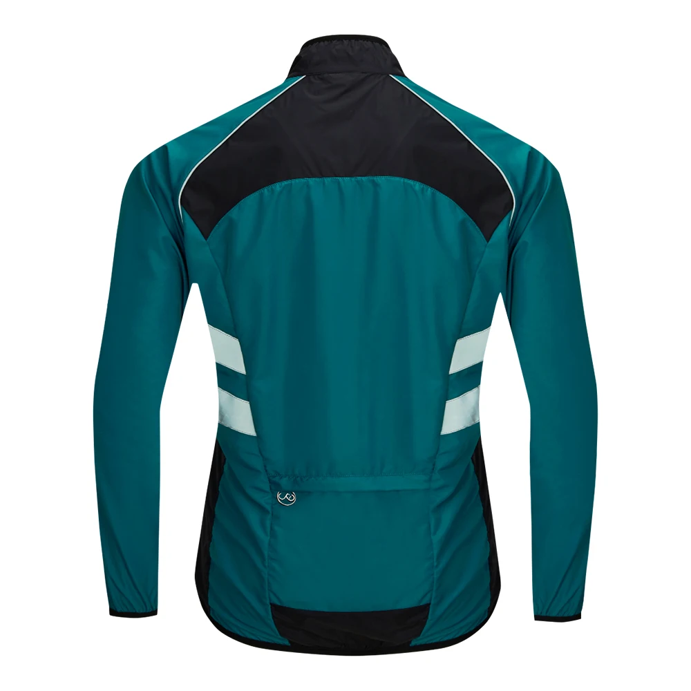 WOSAWE Men’s Cycling Windbreaker Jacket Waterproof Windproof Reflective Bike Coat Lightweight Outdoor Sports Apparel Portable