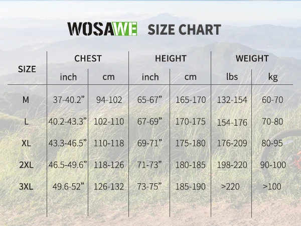 WOSAWE Men’s Cycling Windbreaker Jacket Waterproof Windproof Reflective Bike Coat Lightweight Outdoor Sports Apparel Portable