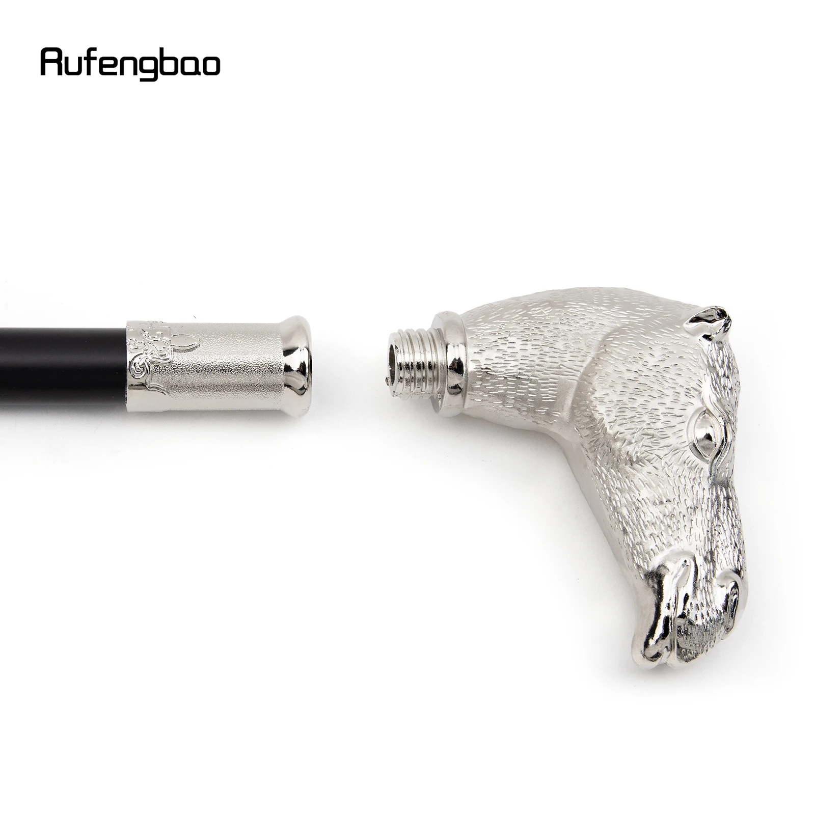 Silver Camel Head Walking Cane Fashion Walking Stick Gentleman Luxury Crosier Knob Walking Stick 93cm