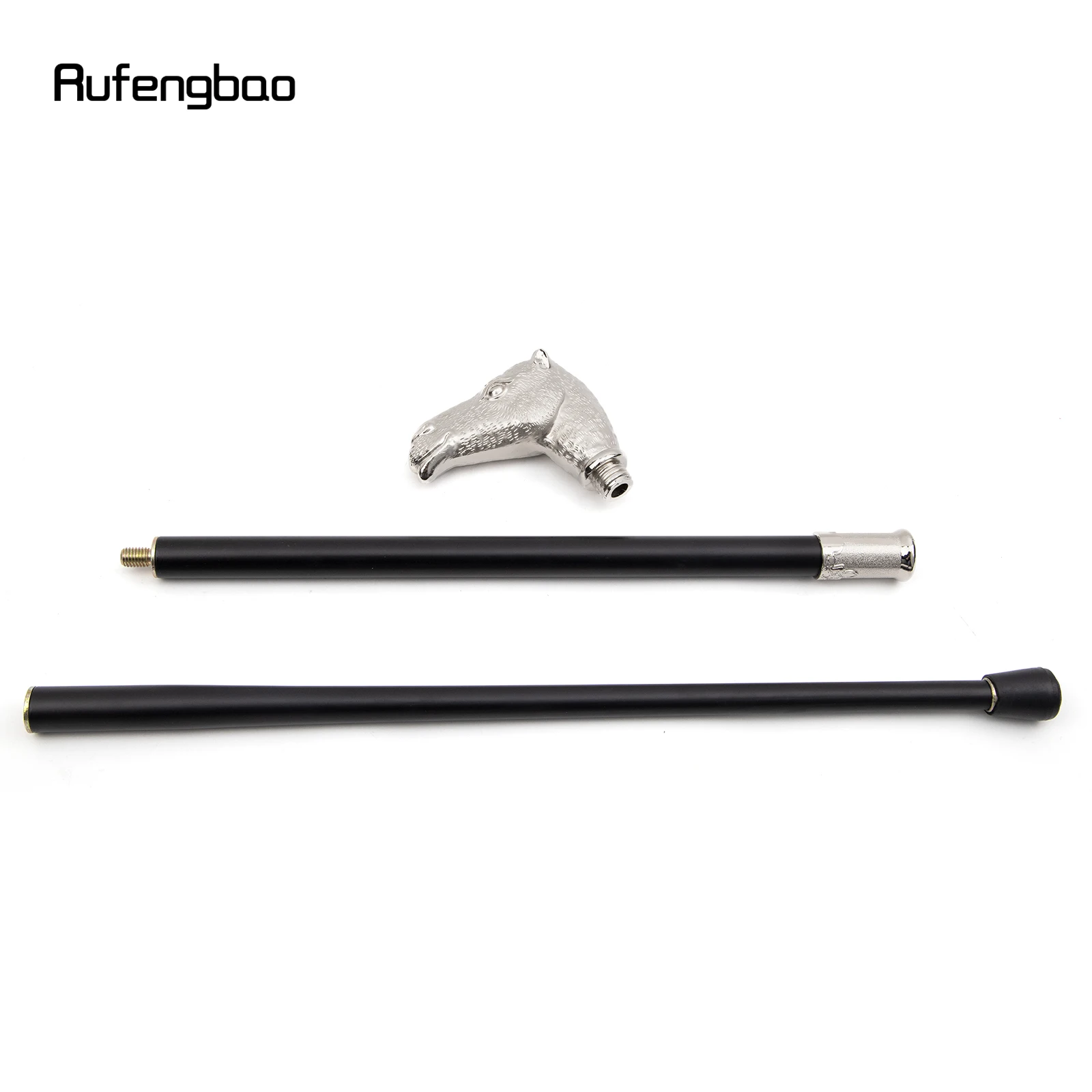 Silver Camel Head Walking Cane Fashion Walking Stick Gentleman Luxury Crosier Knob Walking Stick 93cm
