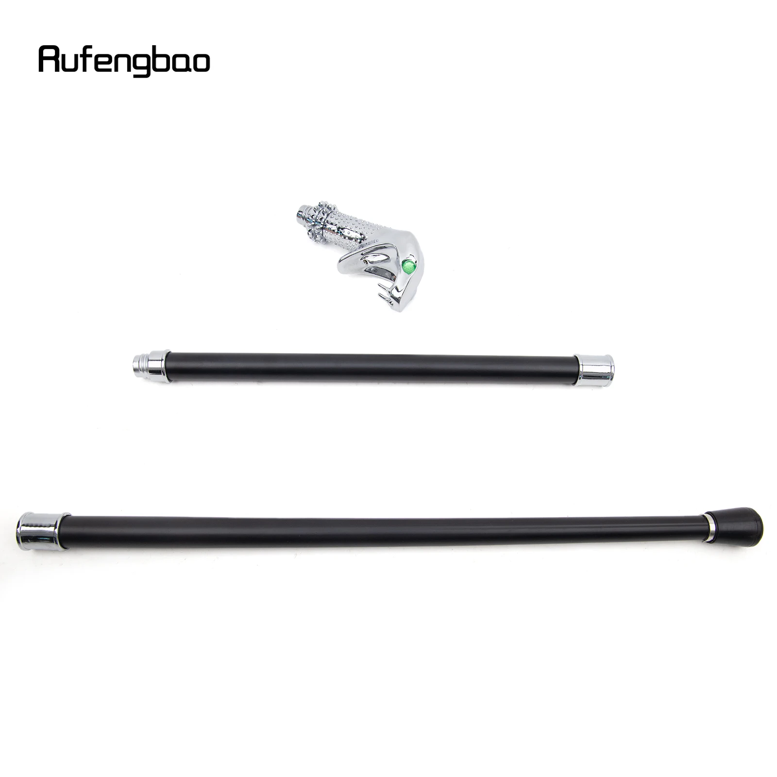 White Luxury Snake Cobra Green Eyes Fashion Walking Stick Party Decorative Walking Cane Elegant Crosier Knob Walking Stick 92cm