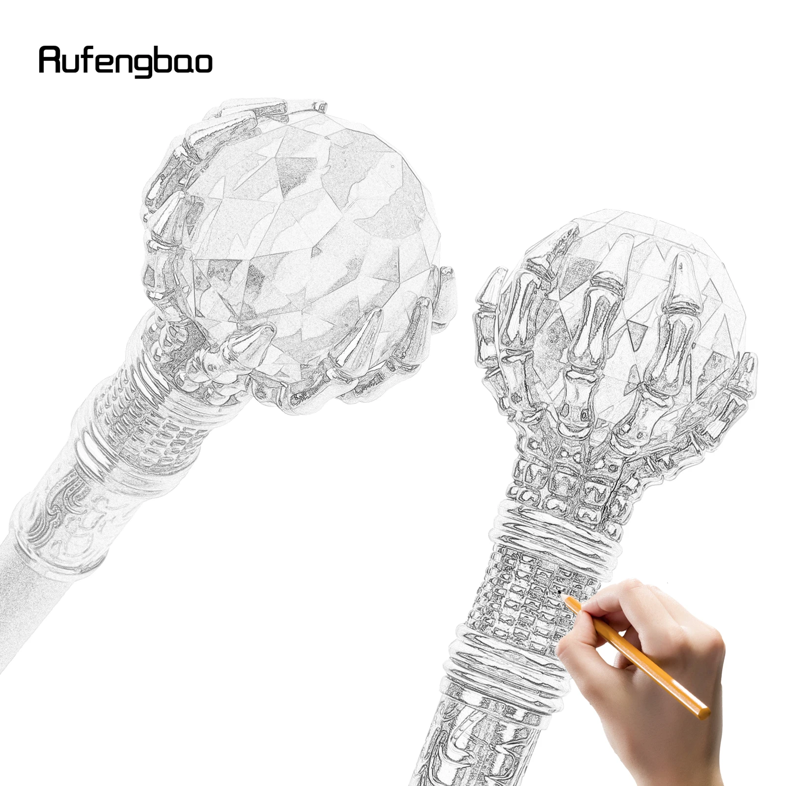 Red Glass Ball Steampunk Cane Fashion Decorative Stick Gentleman Luxury Crosier Knob Walking Stick 93cm