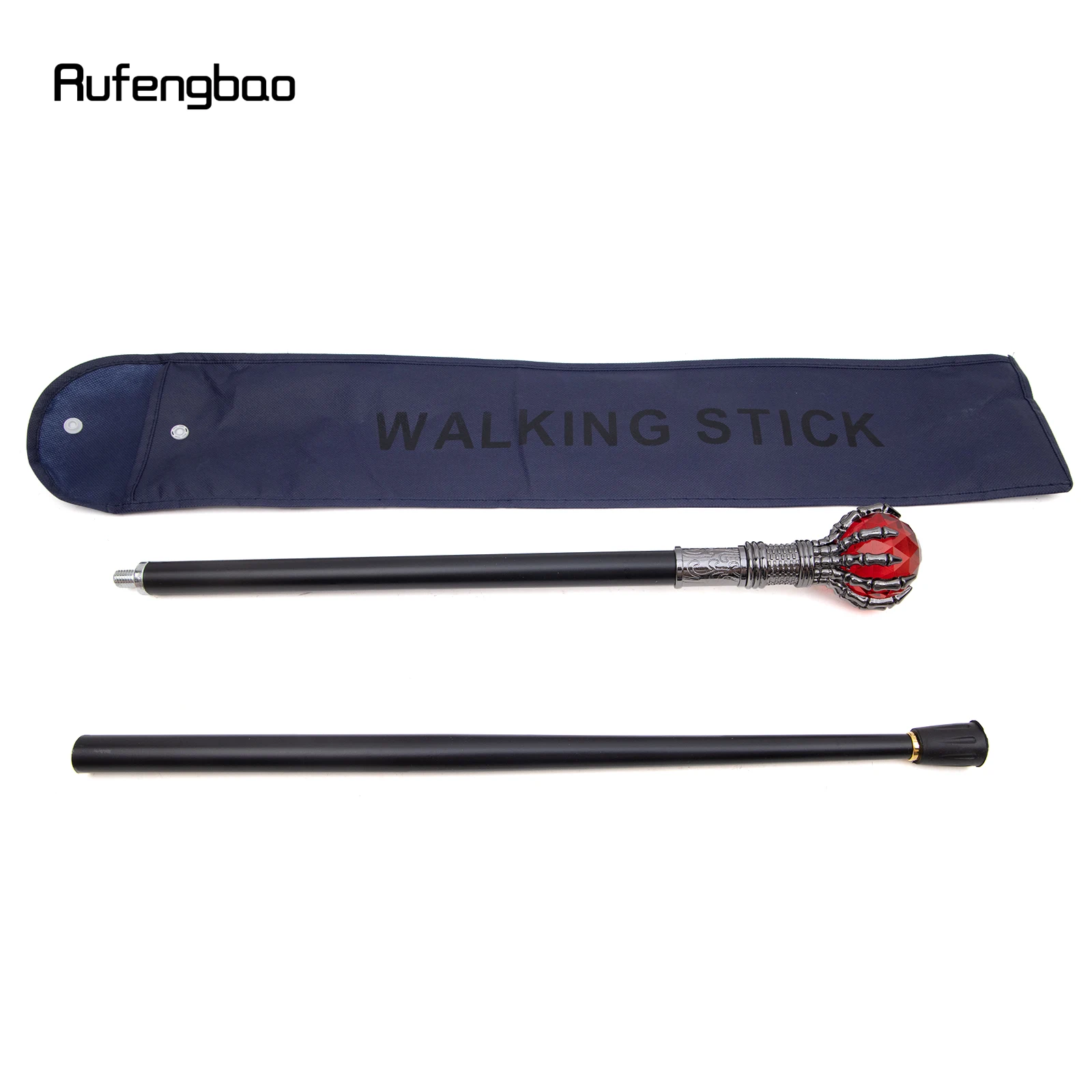 Red Glass Ball Steampunk Cane Fashion Decorative Stick Gentleman Luxury Crosier Knob Walking Stick 93cm