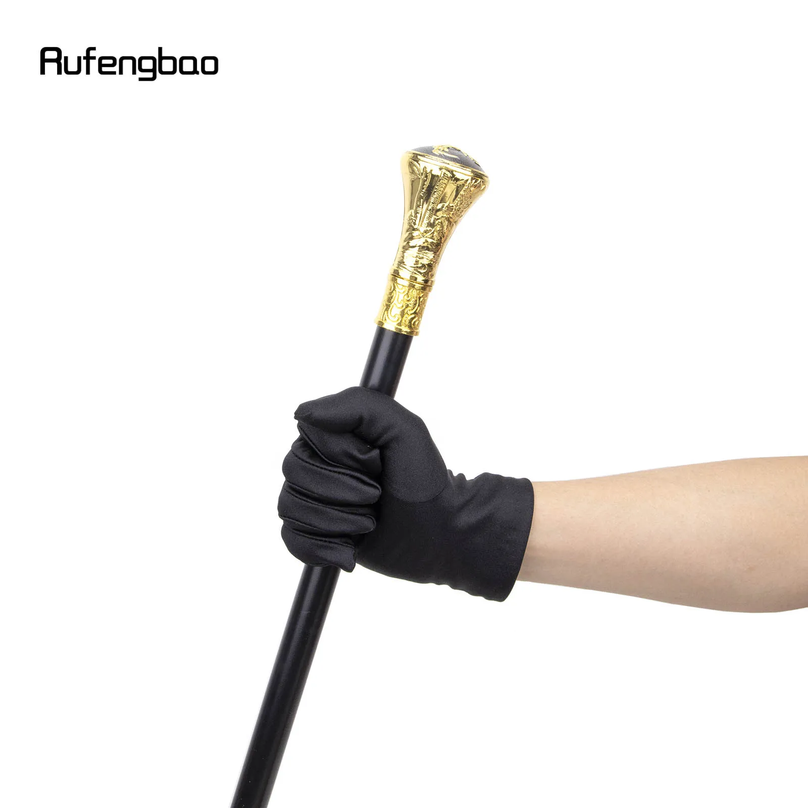 Gold Luxury Wolf Head Totem Relief Walking Stick with Hidden Sword Self Defense Fashion Cane Sword Cosplay Crosier Stick 93cm