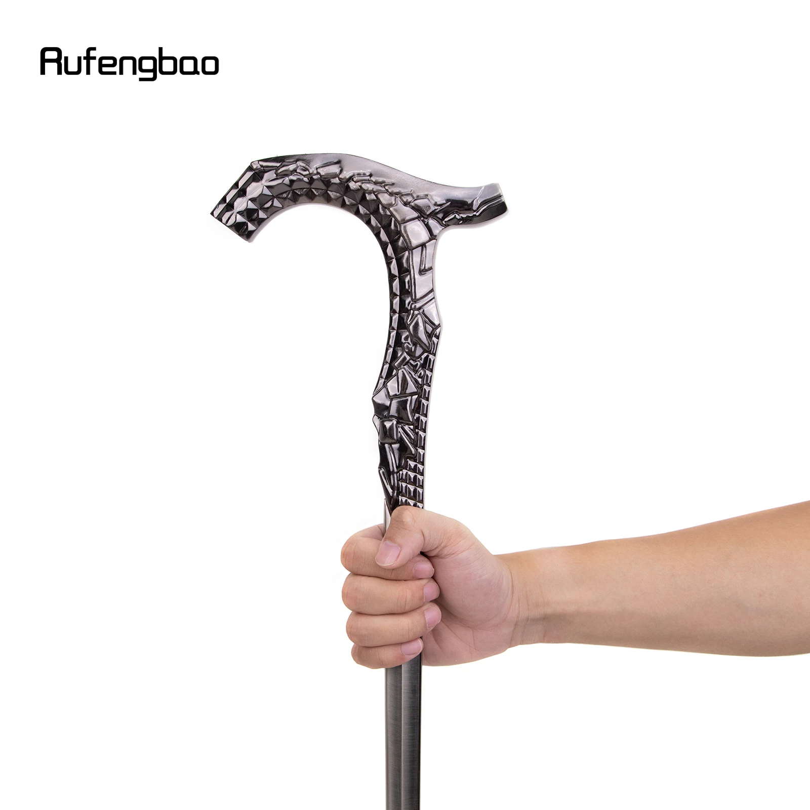 Sliver Luxury Stick Aluminum Alloy Single Joint Walking Stick Cane Decorative Cospaly Party Halloween Steampunk Crosier 90cm