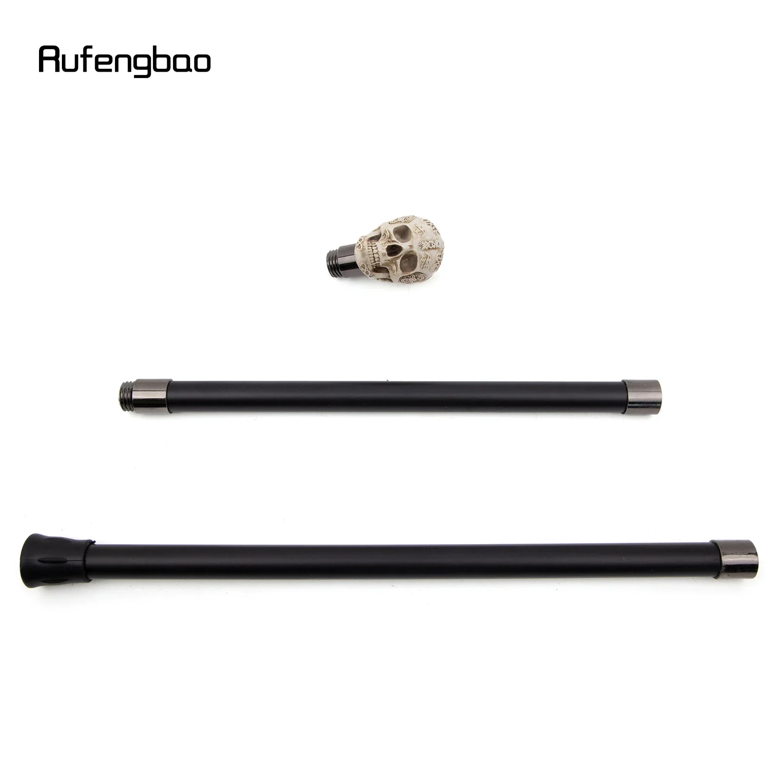 White Resin Skull Monster Head Walking Cane Fashion Decorative Steel Stick Gentleman Elegant Cosplay Cane Knob Crosier 94cm