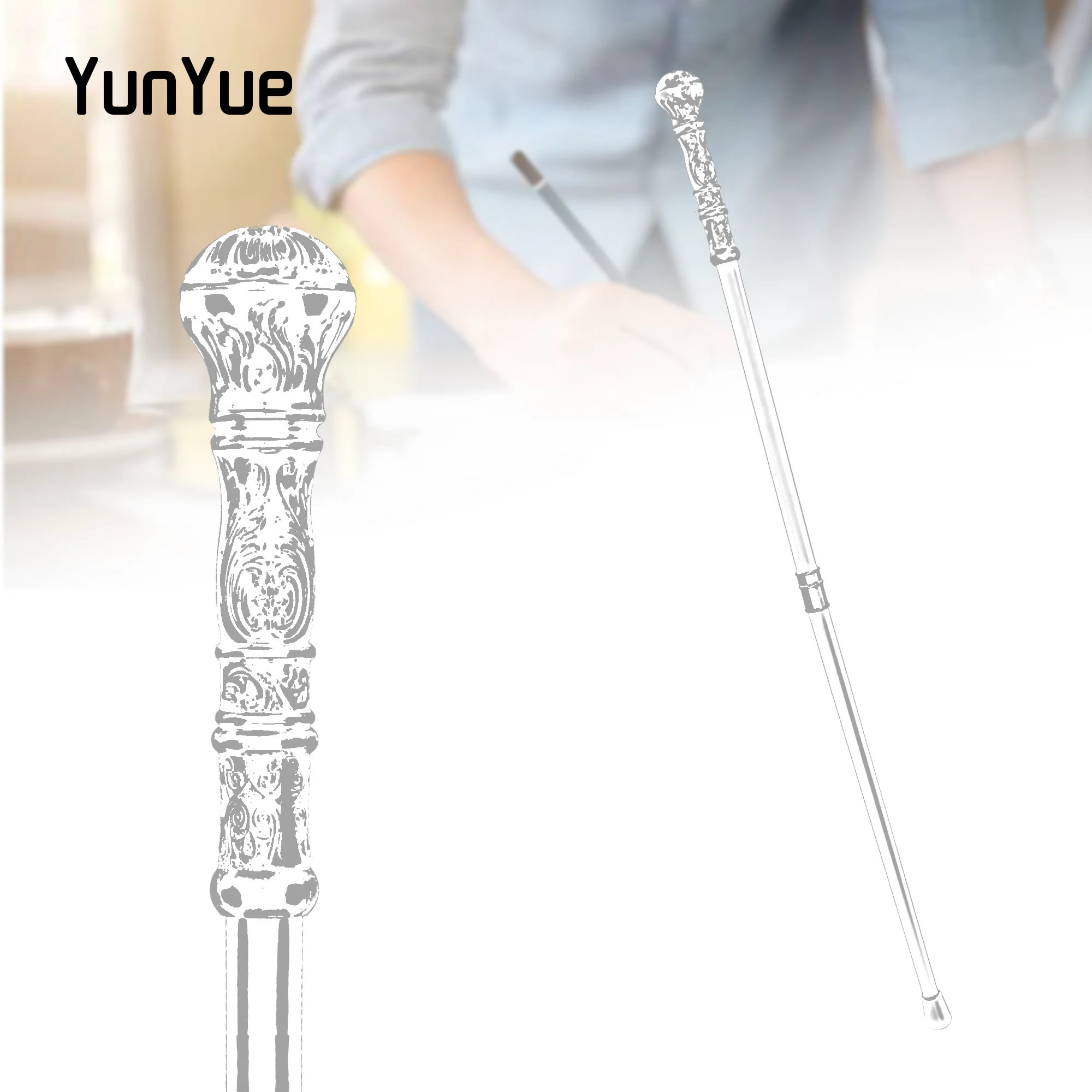 Golden Black Luxury Round Handle Fashion Walking Stick for Party Suits Decorative Walking Canes Gentlemen Elegant Vintage Cane
