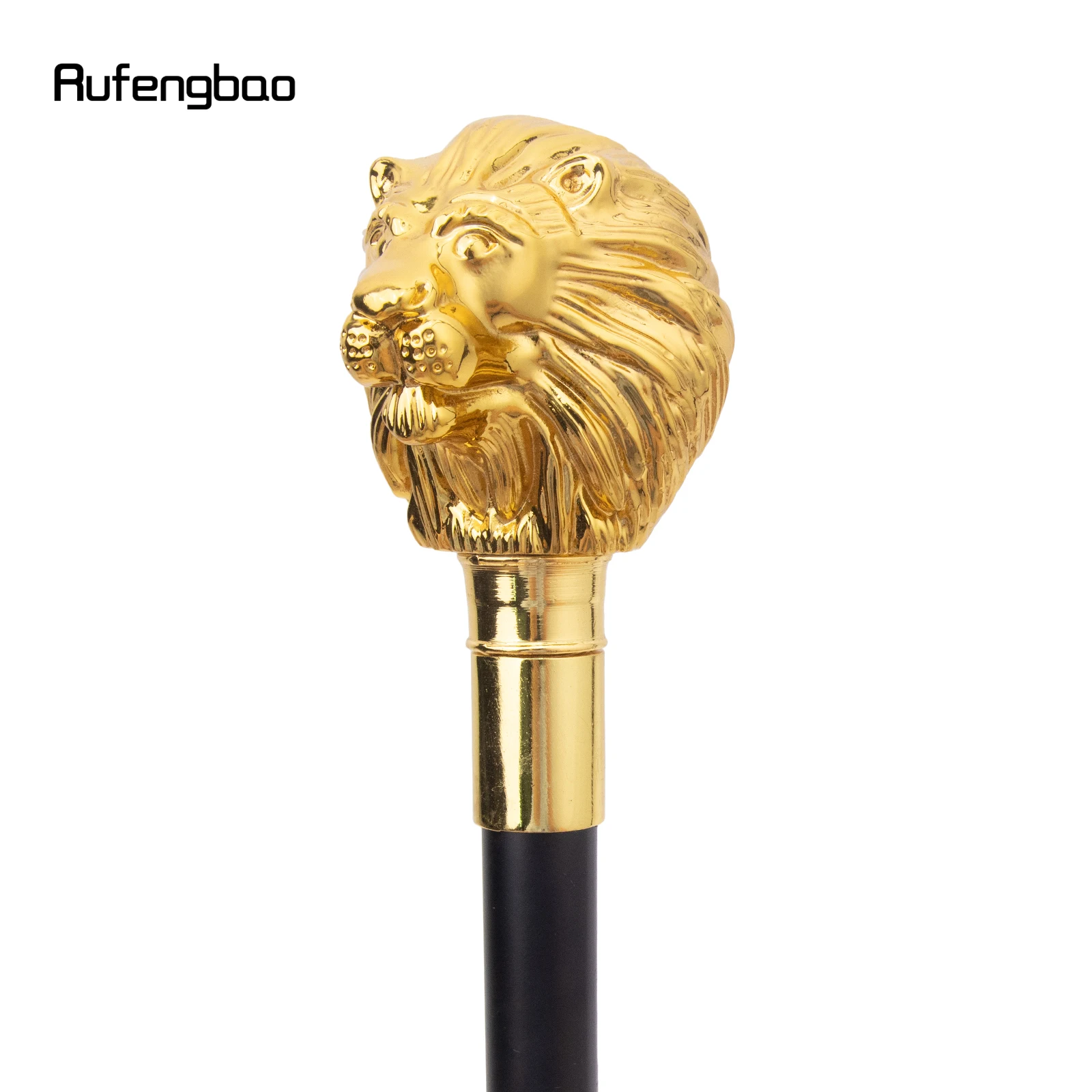 Golden Lion Head Handle Fashion Walking Stick for Party Decorative Walking Cane Elegant Crosier Knob Walking Stick 91cm