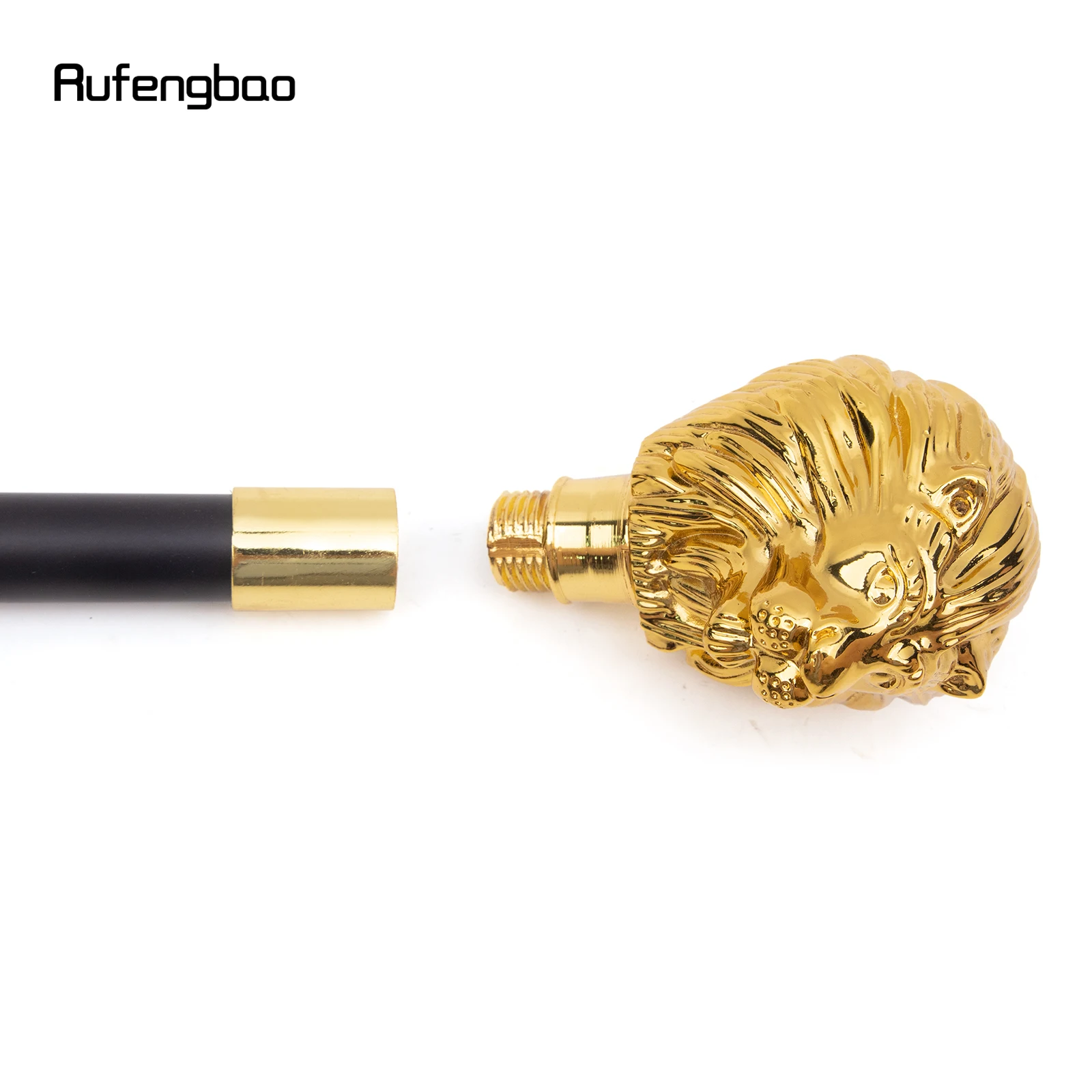 Golden Lion Head Handle Fashion Walking Stick for Party Decorative Walking Cane Elegant Crosier Knob Walking Stick 91cm