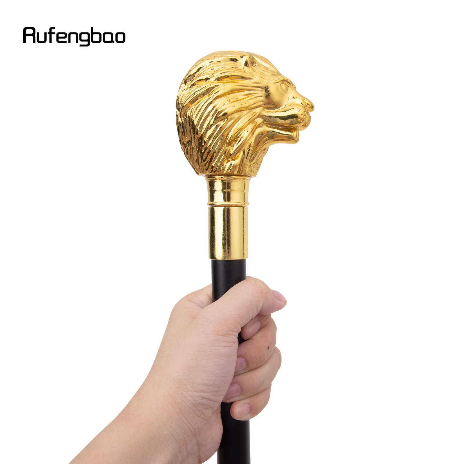Golden Lion Head Handle Fashion Walking Stick for Party Decorative Walking Cane Elegant Crosier Knob Walking Stick 91cm