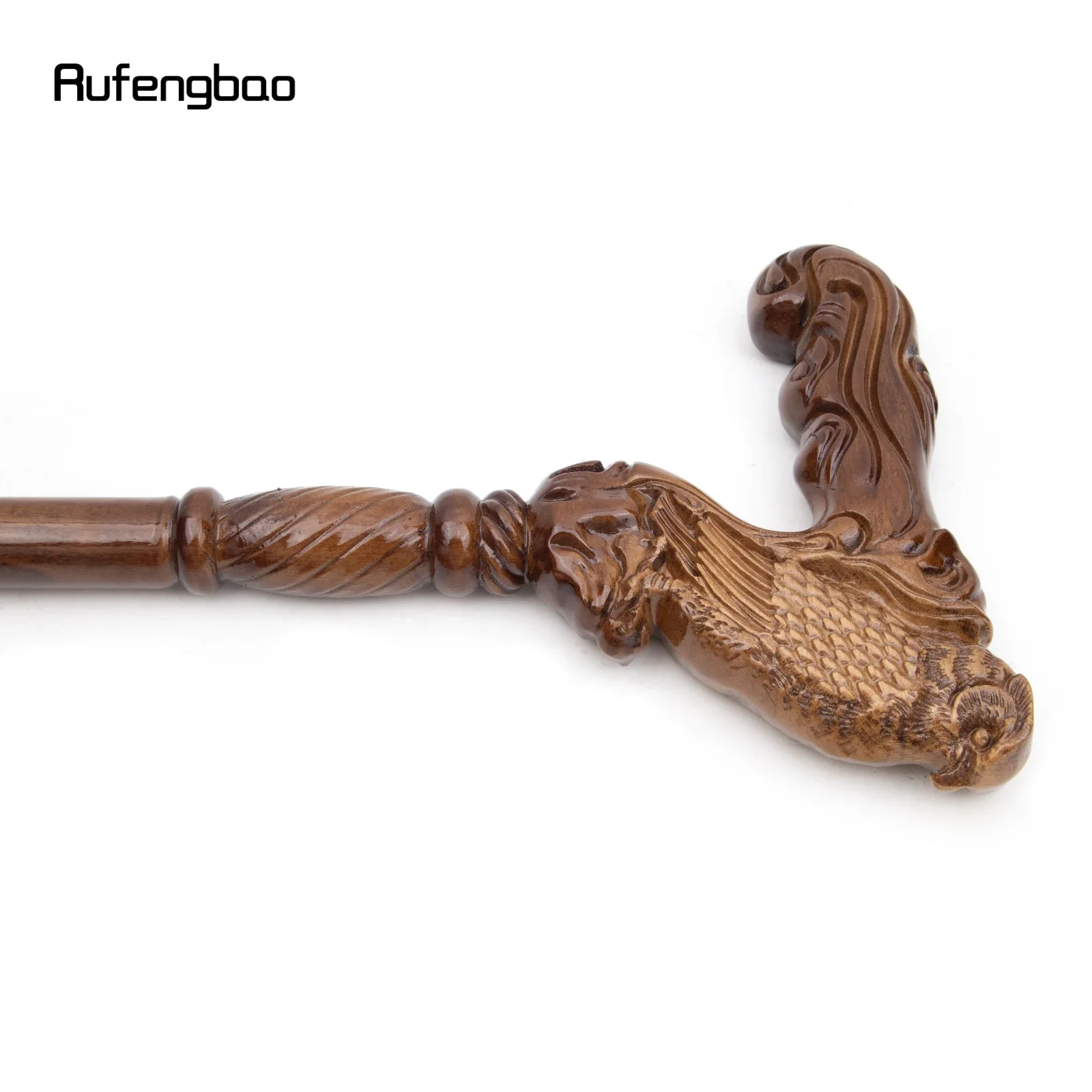 Brown Owl Eagle Wooden Fashion Stick Decorative Vampire Party Wood Cane Mace Wand Crosier 94cm Performance Stage Cane