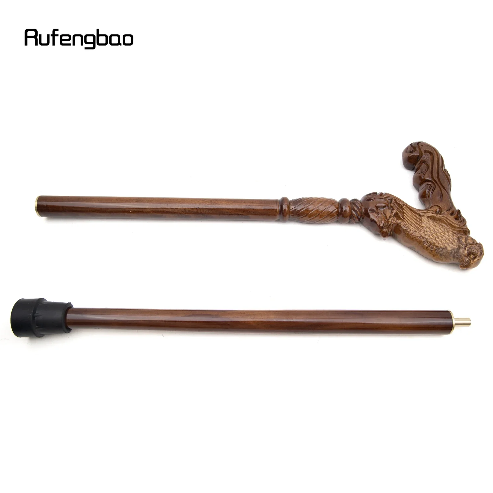 Brown Owl Eagle Wooden Fashion Stick Decorative Vampire Party Wood Cane Mace Wand Crosier 94cm Performance Stage Cane