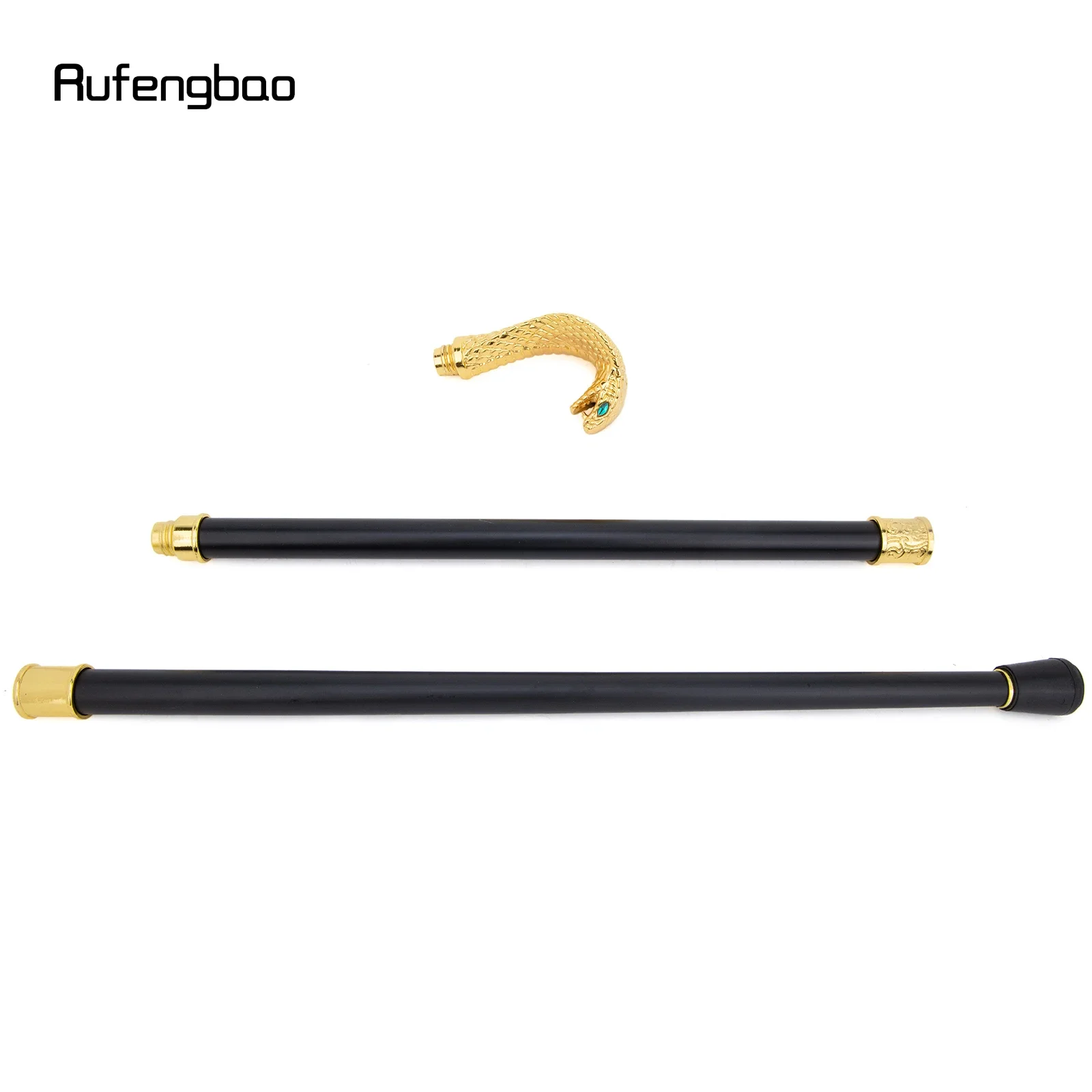 Golden Luxury Cobra Snake Handle Fashion Walking Stick Cane Elegant Crosier Knob Walking Stick 94cm Performance Stage Cane