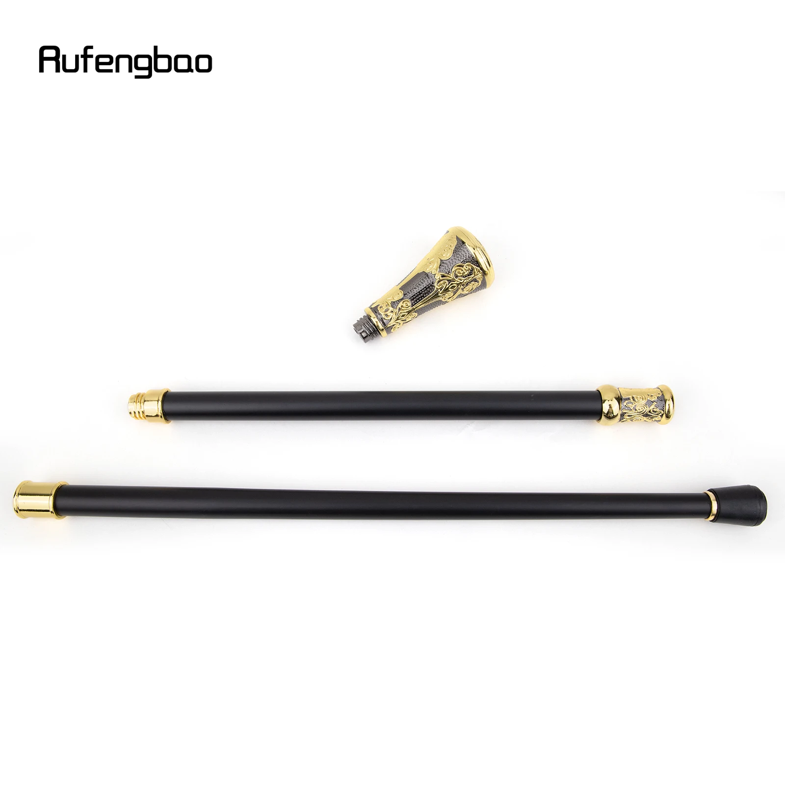Golden Black Luxury Flower Round Handle Fashion Walking Stick for Party Decorative Walking Cane Elegant Knob Crosier Knob 93cm