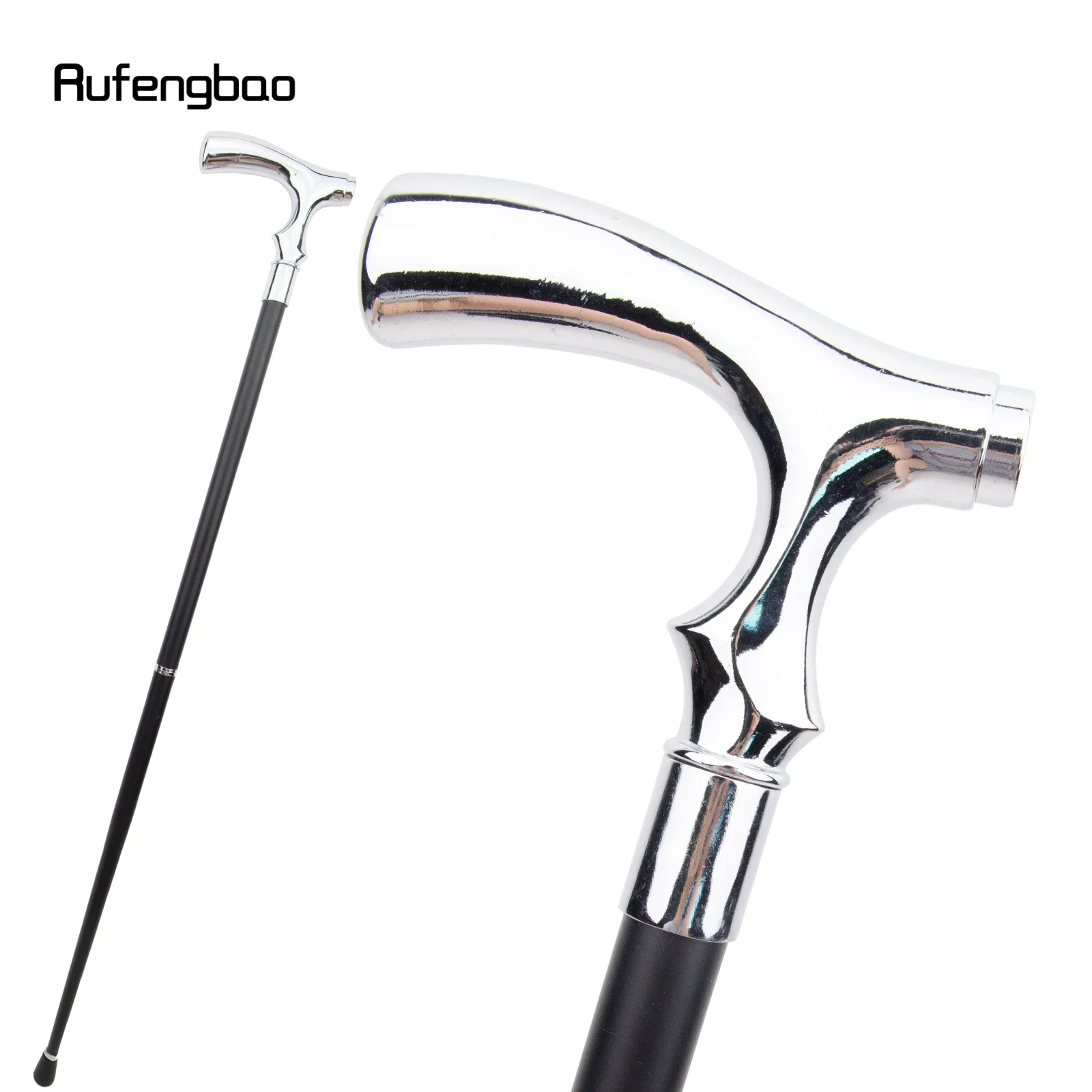 White T Shape Fashion Gentleman Decorative Stick - 36" Vintage-Inspired Cane for Cosplay, Steampunk, and Costume Parties