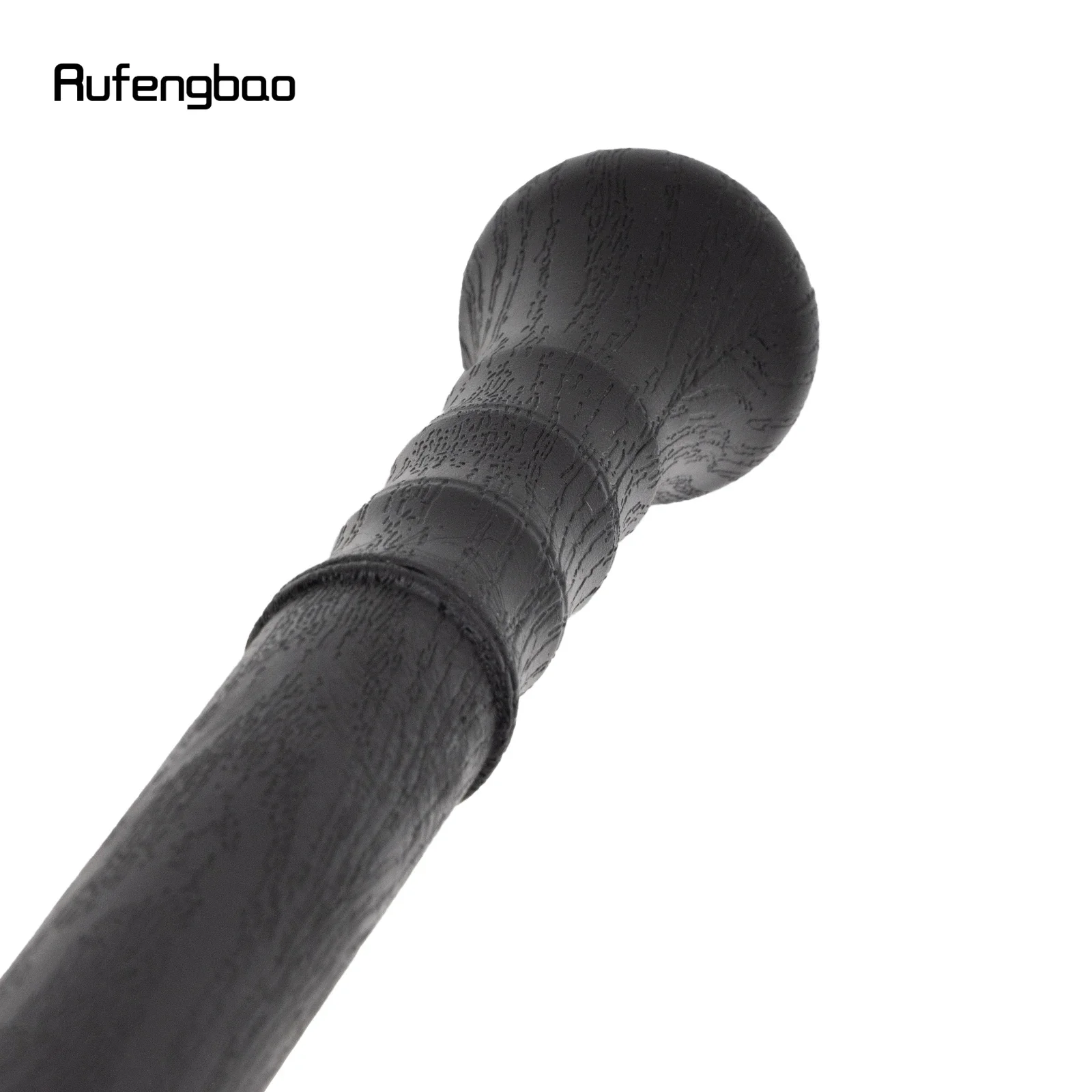 Black PVC Walking Cane Fashion Decorative ABS Plastic Stick Elegant Cosplay Cane Knob Crosier 95cm Performance Stage Cane