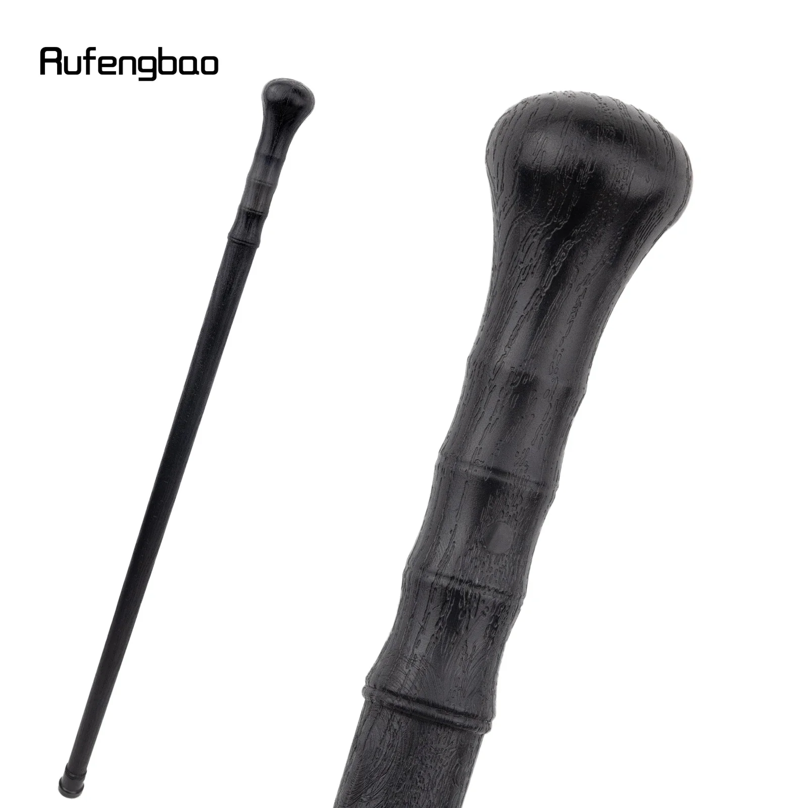 Black PVC Walking Cane Fashion Decorative ABS Plastic Stick Elegant Cosplay Cane Knob Crosier 95cm Performance Stage Cane