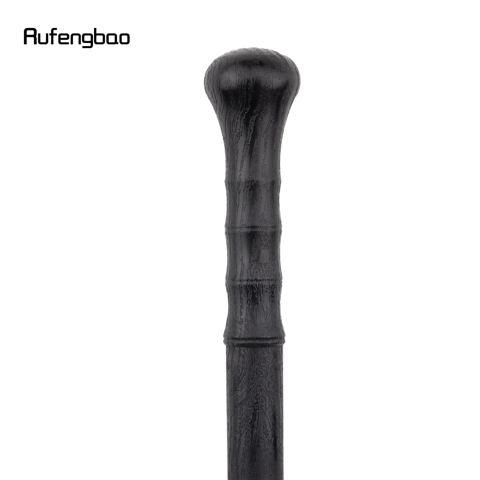 Black PVC Walking Cane Fashion Decorative ABS Plastic Stick Elegant Cosplay Cane Knob Crosier 95cm Performance Stage Cane