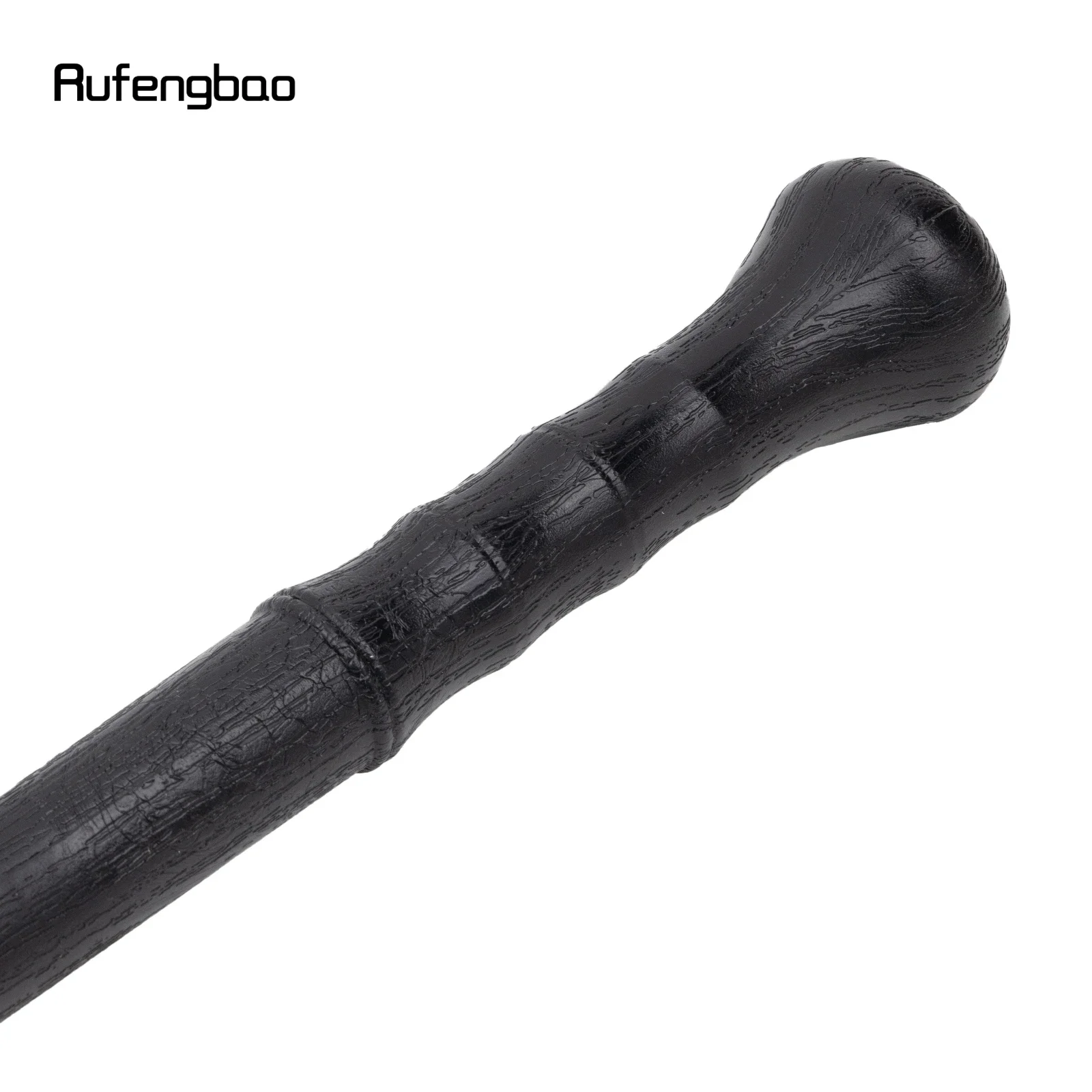 Black PVC Walking Cane Fashion Decorative ABS Plastic Stick Elegant Cosplay Cane Knob Crosier 95cm Performance Stage Cane