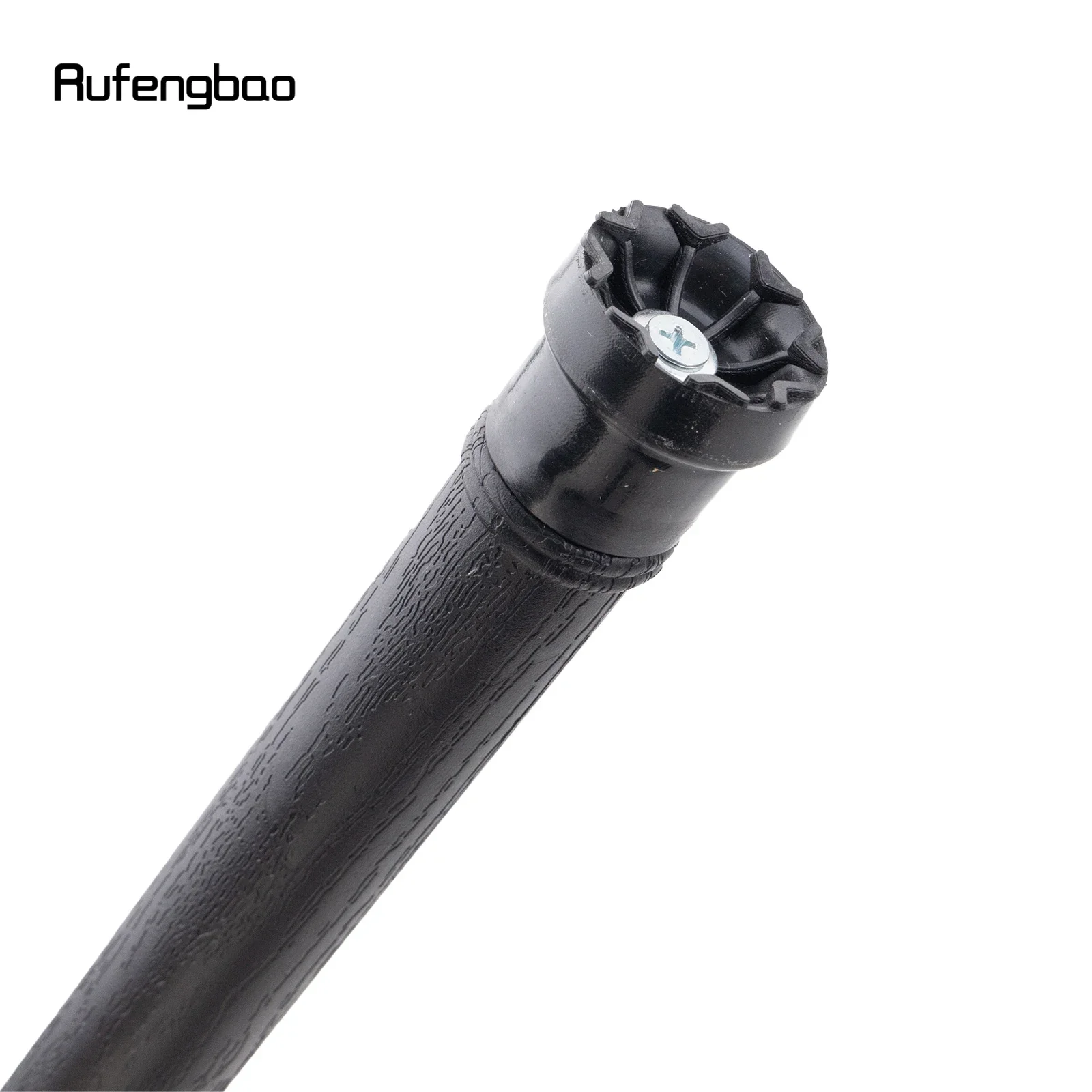 Black PVC Walking Cane Fashion Decorative ABS Plastic Stick Elegant Cosplay Cane Knob Crosier 95cm Performance Stage Cane