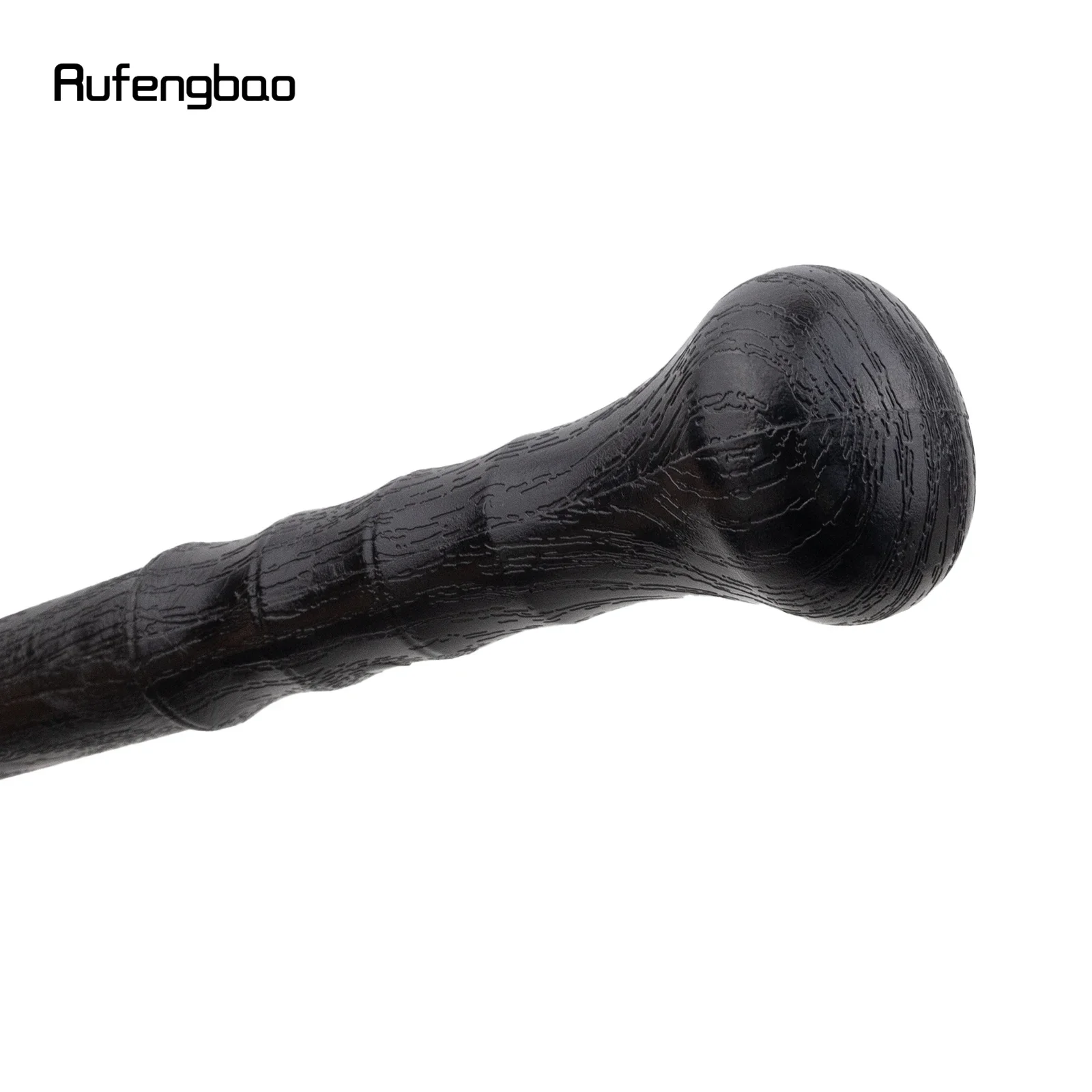 Black PVC Walking Cane Fashion Decorative ABS Plastic Stick Elegant Cosplay Cane Knob Crosier 95cm Performance Stage Cane