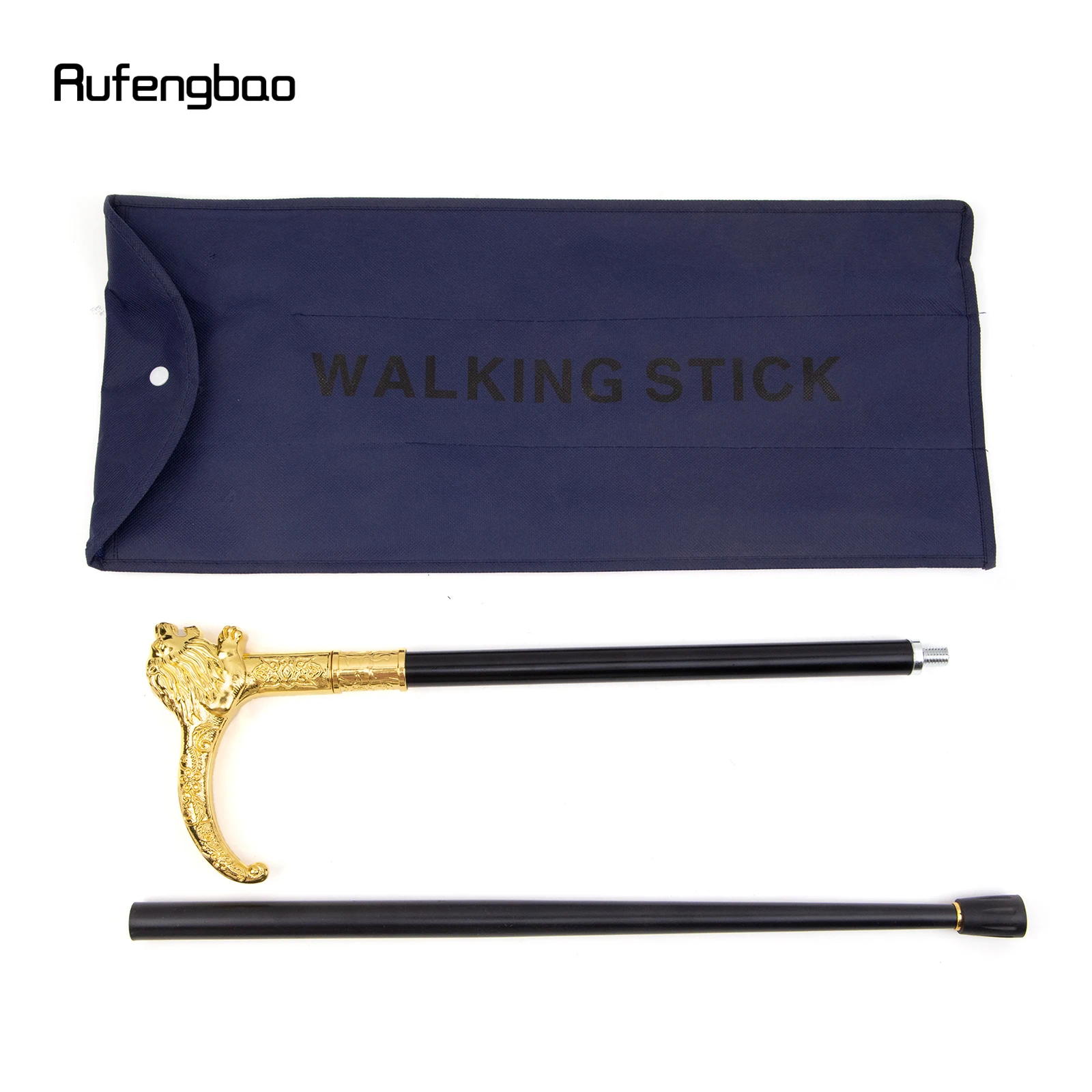 Golden Luxury Lion Handle Fashion Walking Stick for Party Decorative Walking Cane Elegant Crosier Knob Walking Stick 95cm
