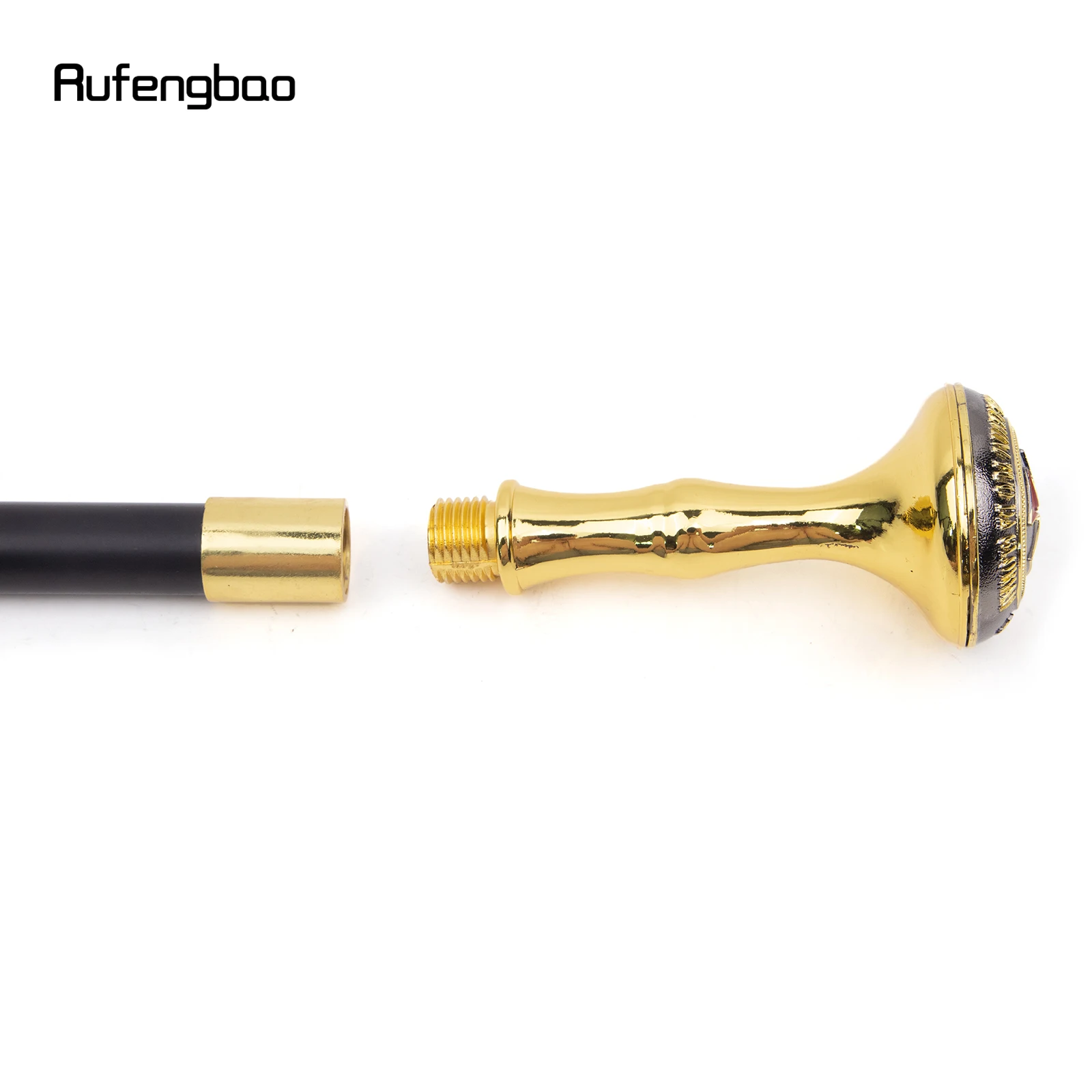 Red Cross Freemasonry Freemasons Totem Relief Walking Cane Fashion Walking Stick Gentleman Crosier Knob Walking Stick 93cm