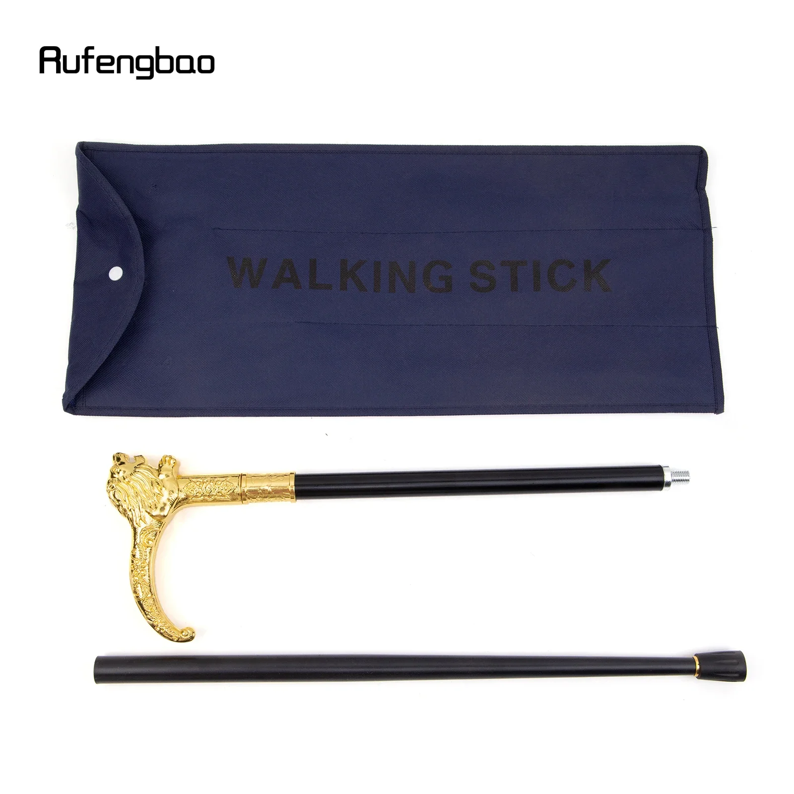 Golden Luxury Lion Handle Fashion Walking Stick for Party Decorative Walking Cane Elegant Crosier Knob Walking Stick 95cm