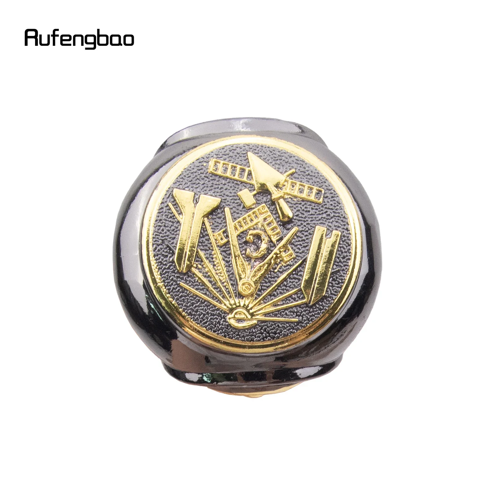 Golden Black Freemasonry Freemasons VG Totem Relief Decorative Stick -36" Vintage-Inspired Cane for Cosplay, and Costume Parties