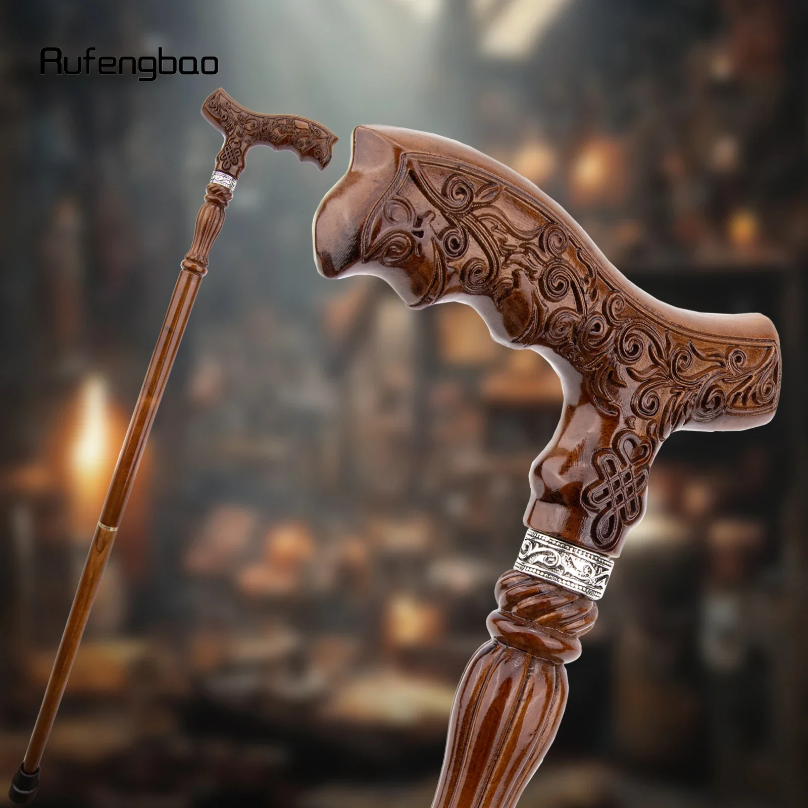 Tree Branch Brown Wooden Fashion Stick Decorative Vampire Cospaly Party Wood Walking Cane Steampunk & Everyday Use 93cm