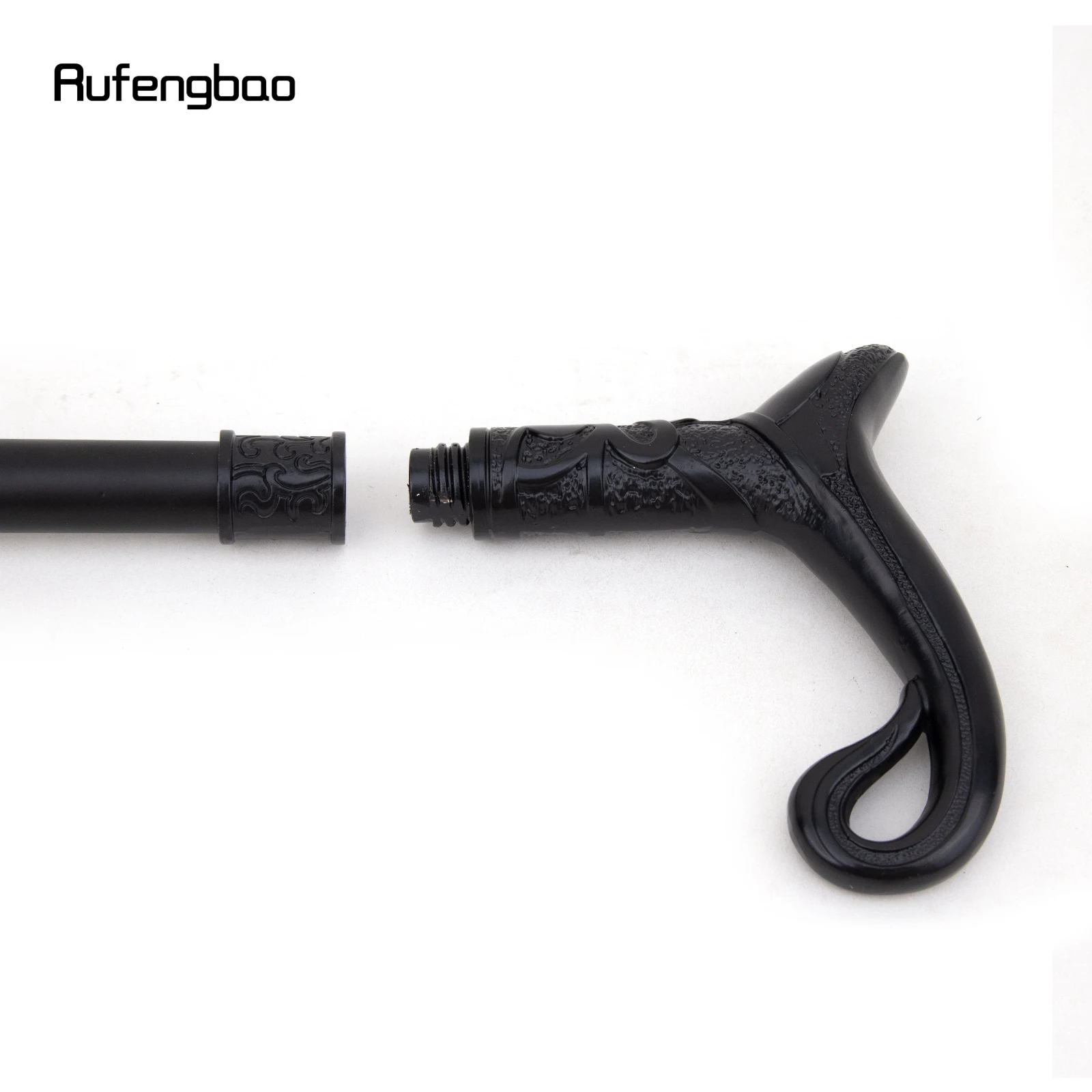 Black Luxury Curve Line Type Walking Cane Fashion Decorative Walking Stick Gentleman Elegant Cosplay Cane Knob Crosier 93cm