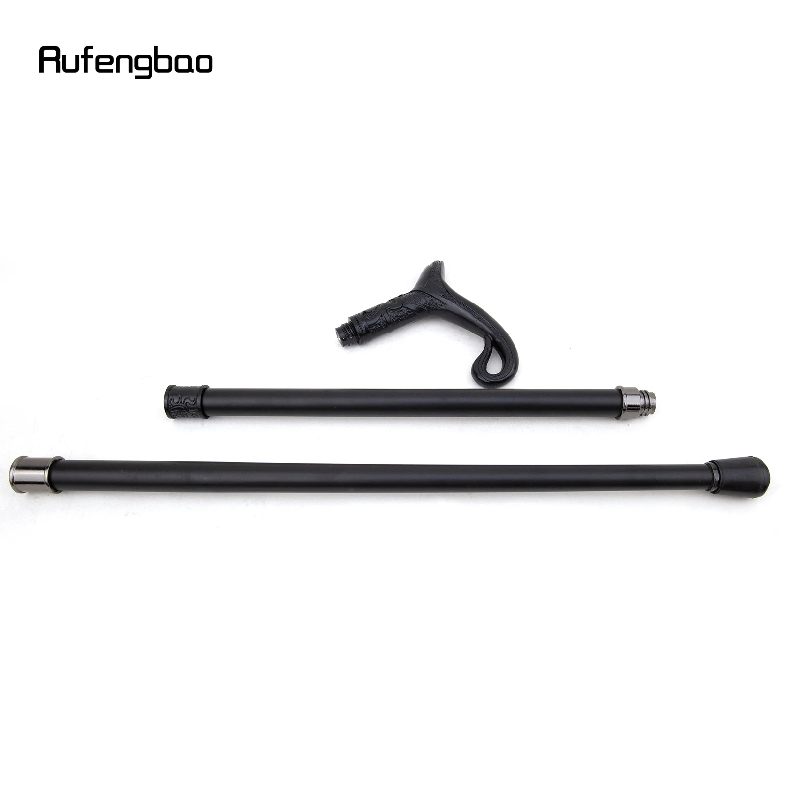 Black Luxury Curve Line Type Walking Cane Fashion Decorative Walking Stick Gentleman Elegant Cosplay Cane Knob Crosier 93cm
