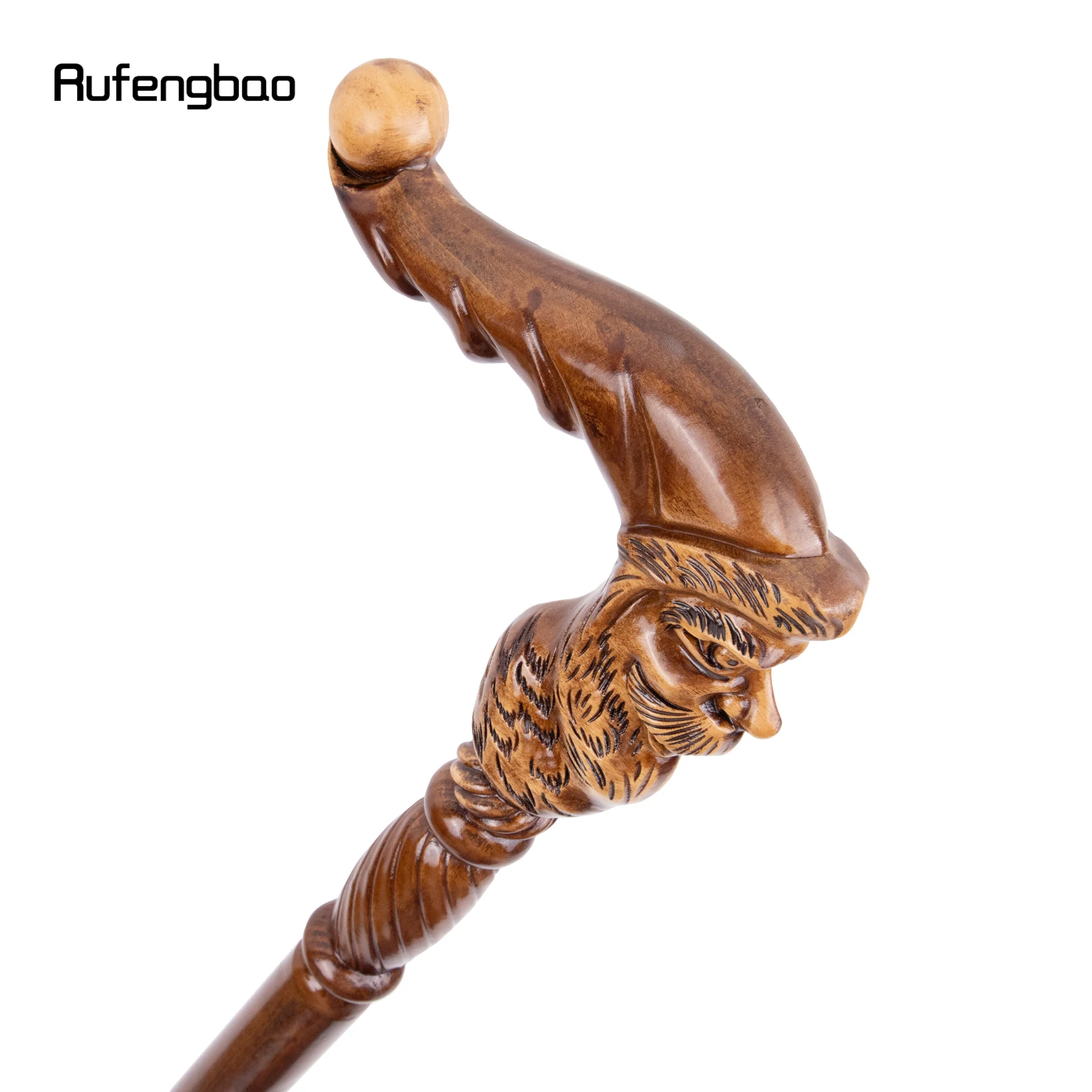 Santa Claus Brown Wooden Fashion Walking Stick Decorative Cospaly Party Wood Walking Cane Halloween Mace Wand Crosier 96cm