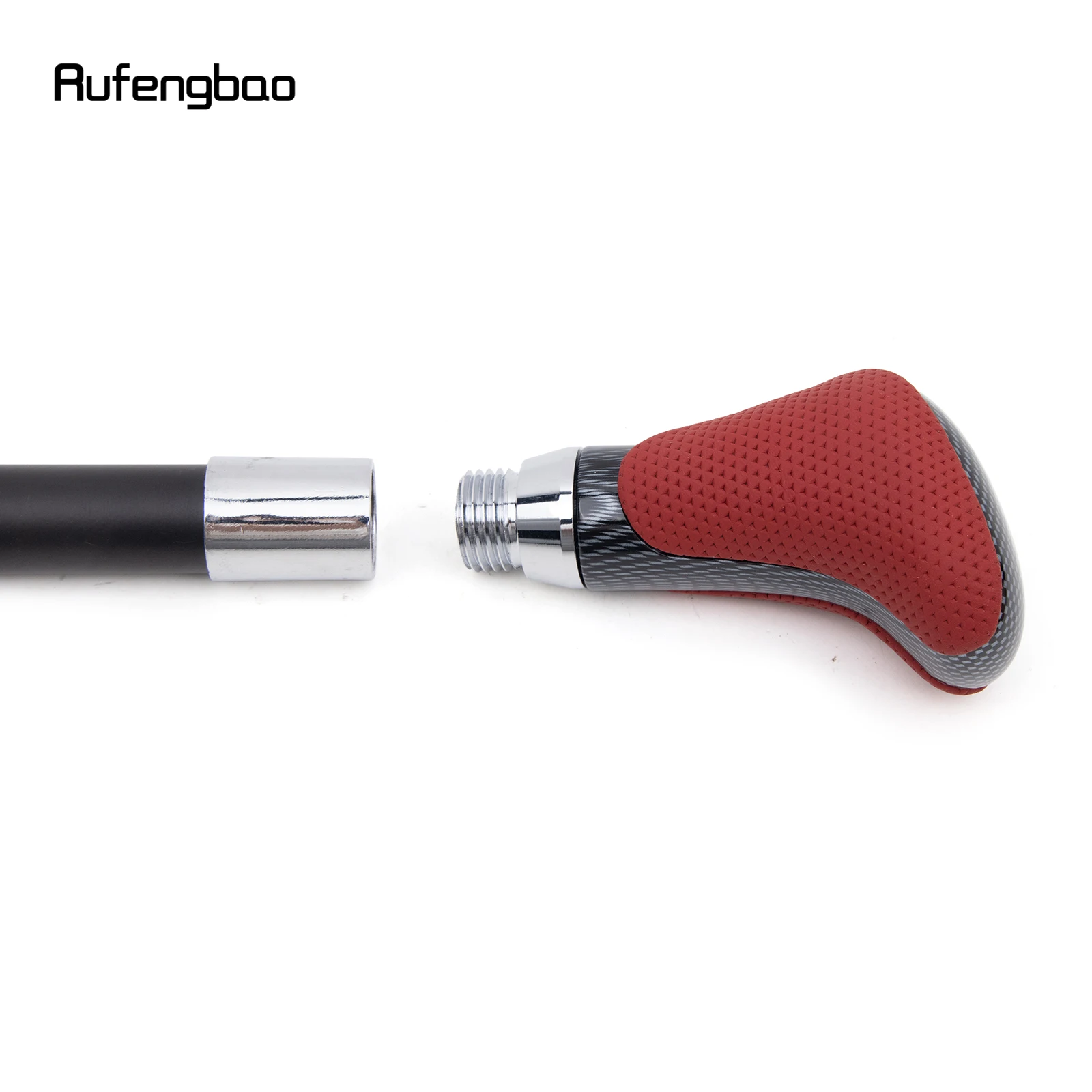 Red Black Leather White Walking Cane Fashion Decorative Walking Stick Gentleman Elegant Cosplay Cane Crosier 94cm