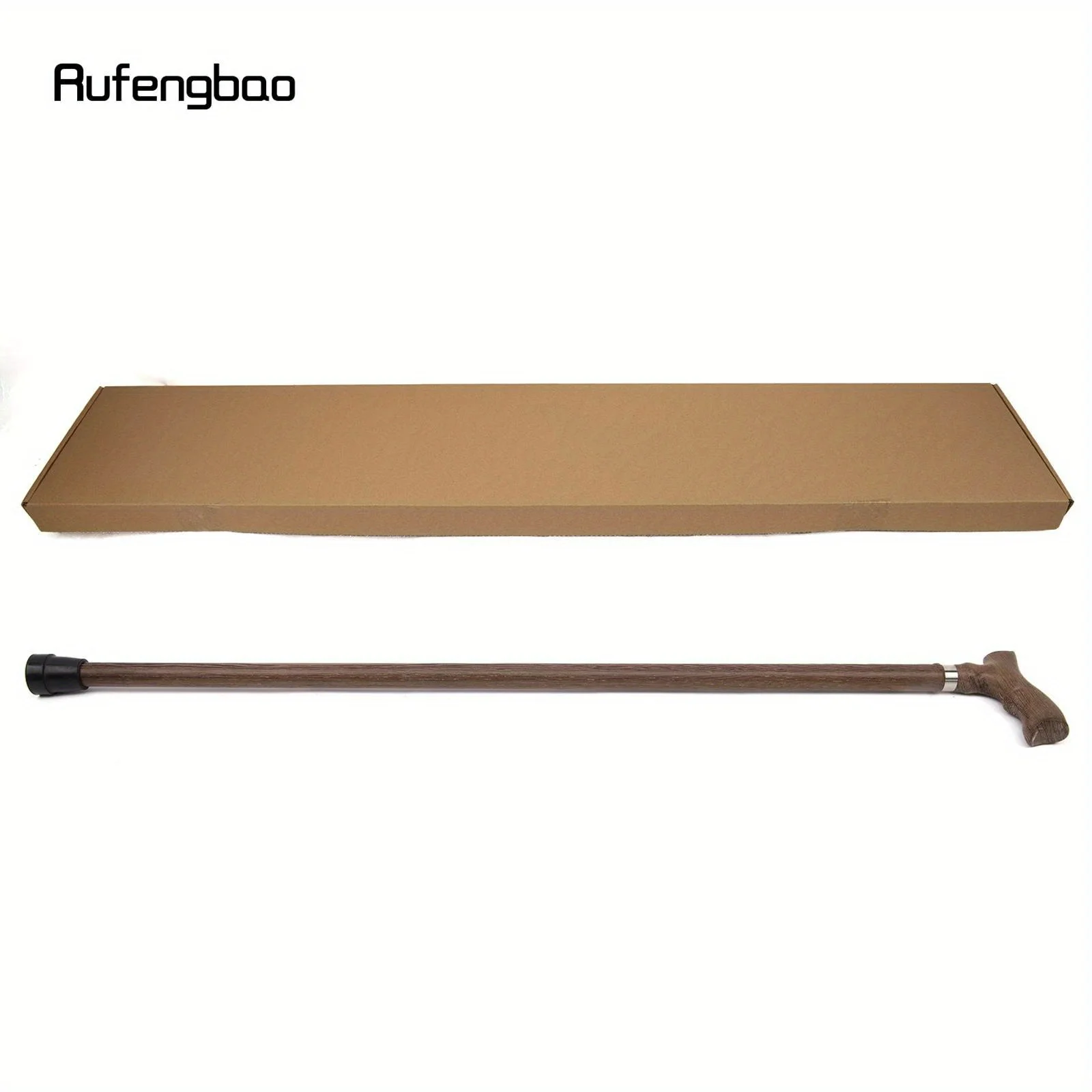 Brown Wooden Single Joint Fashion Walking Stick Decorative Cane Halloween Mace Crutch Wand Crosier 94cm Performance Stage Cane