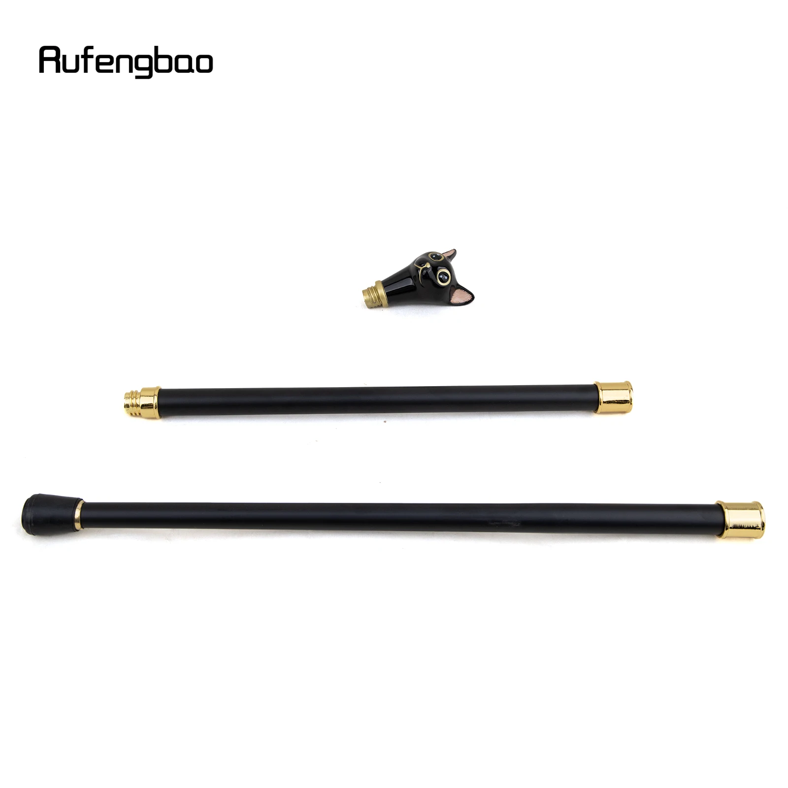 Black Golden Cat Gentleman Kitten Walking Cane Fashion Walking Stick Gentleman Crosier Knob Walking Stick 93cm