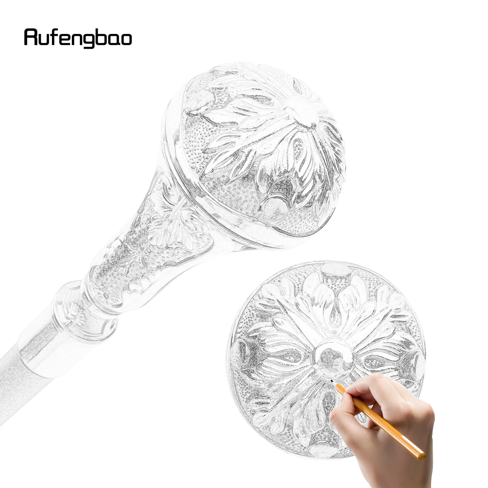 Golden Black Luxury Round Leaf Handle Fashion Walking Stick For Party Cane Elegant Deluxe Box 95cm Performance Stage Cane