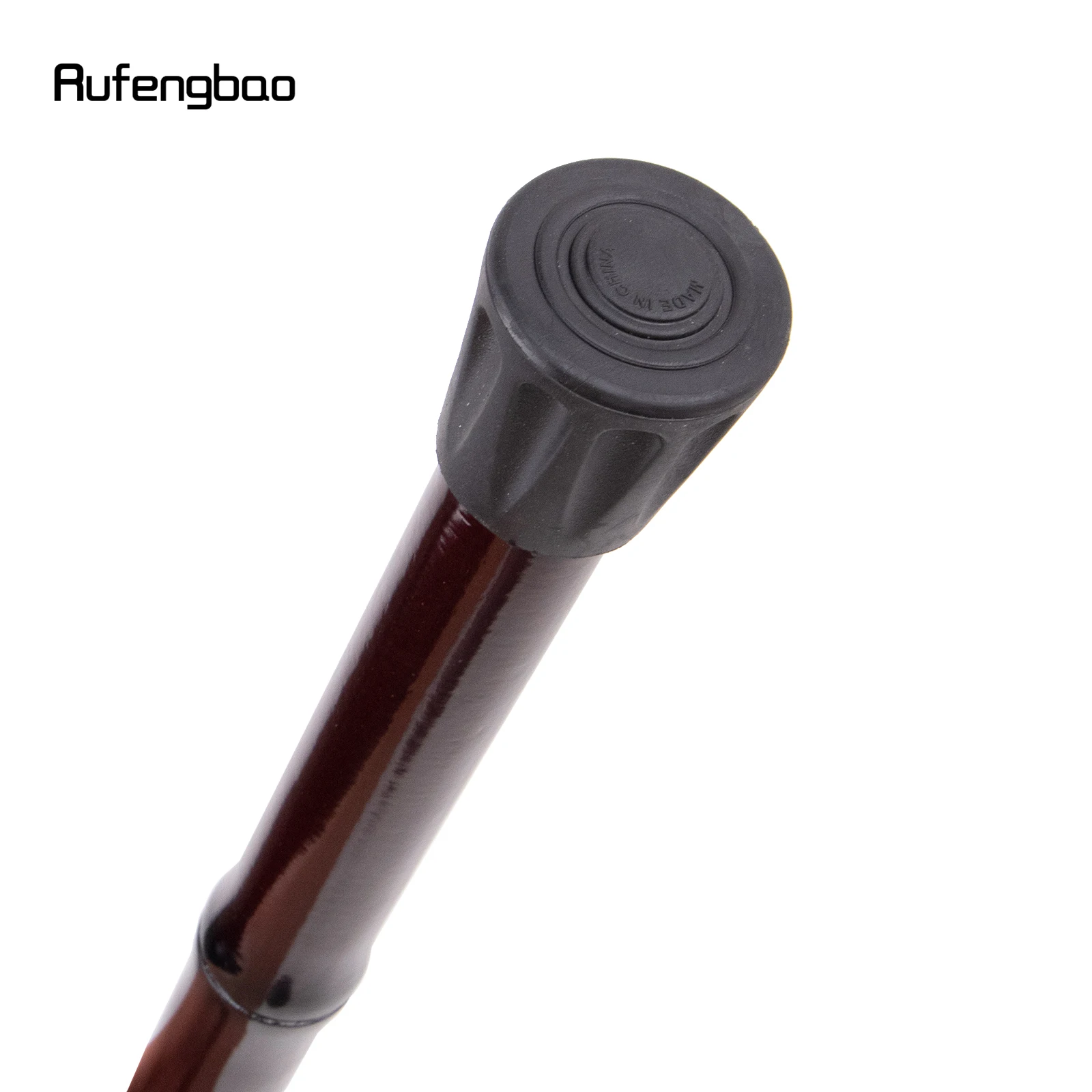 Brown Wooden Single Joint Fashion Walking Stick Decorative Cospaly Cane Halloween Mace Crutch Wand Crosier 92cm
