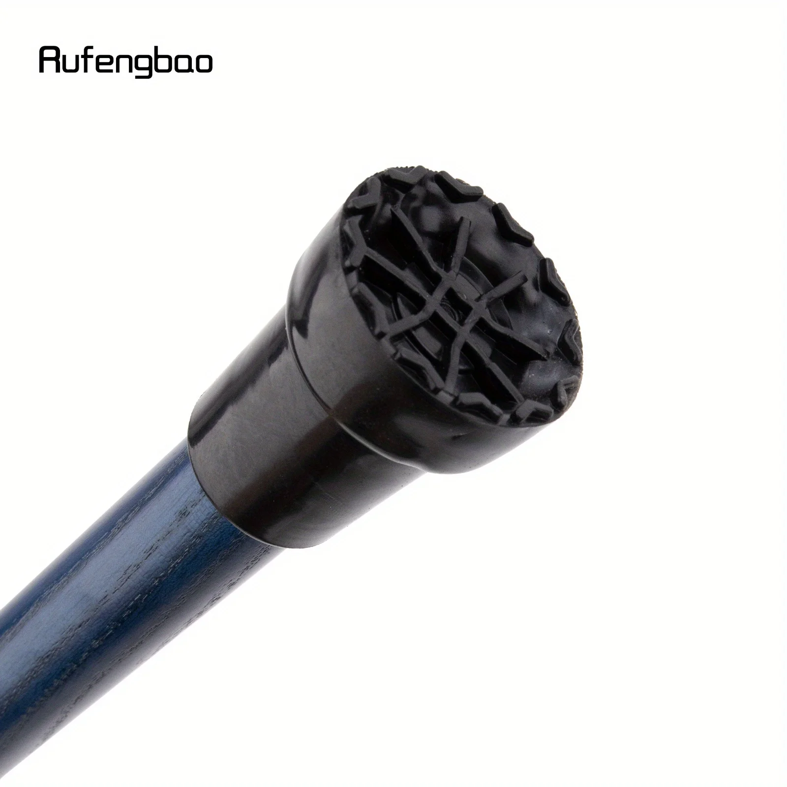 Blue Wooden Single Joint Fashion Stick Decorative Cospaly Party Cane Mace Crutch Wand Crosier Performance Stage Cane 95cm