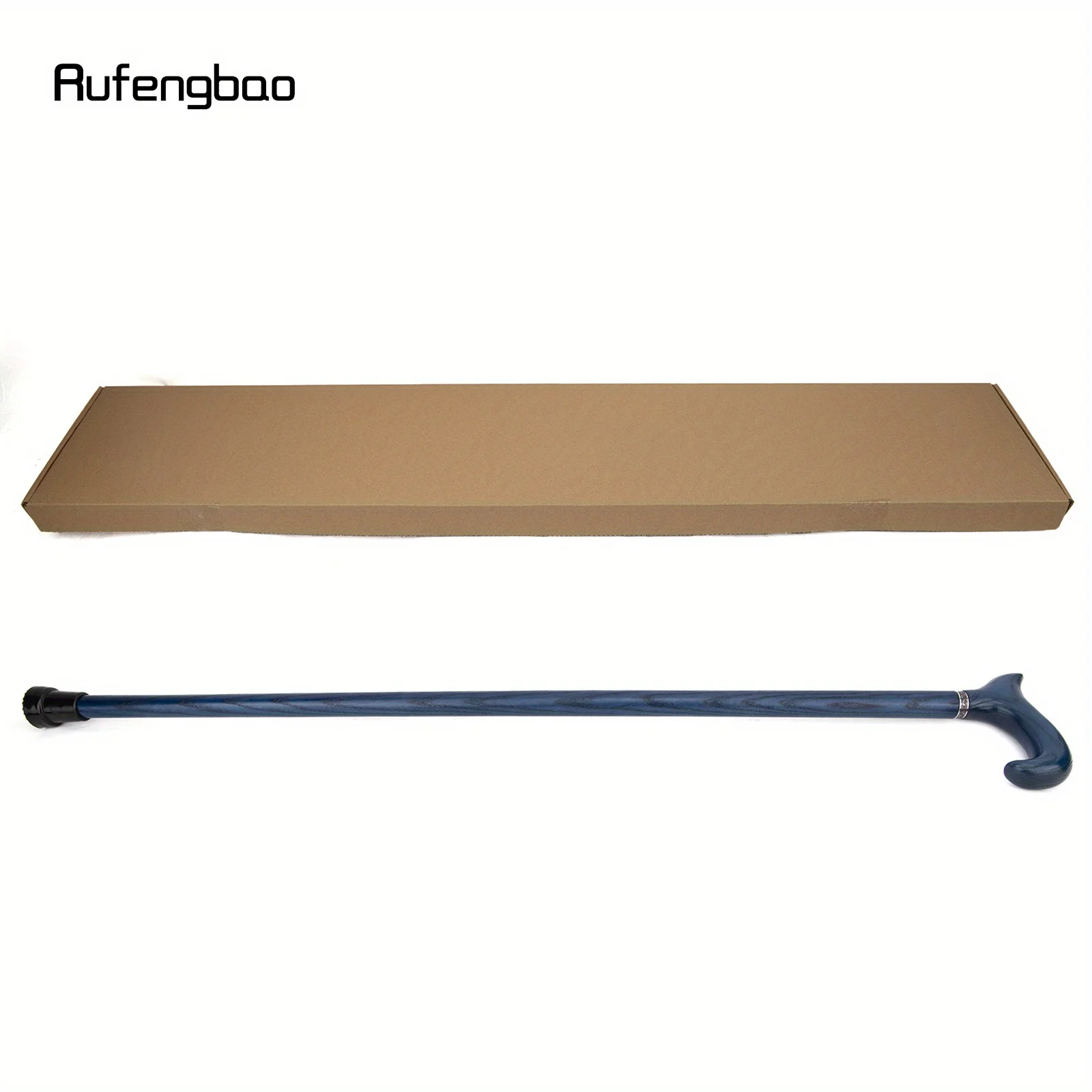 Blue Wooden Single Joint Fashion Stick Decorative Cospaly Party Cane Mace Crutch Wand Crosier Performance Stage Cane 95cm