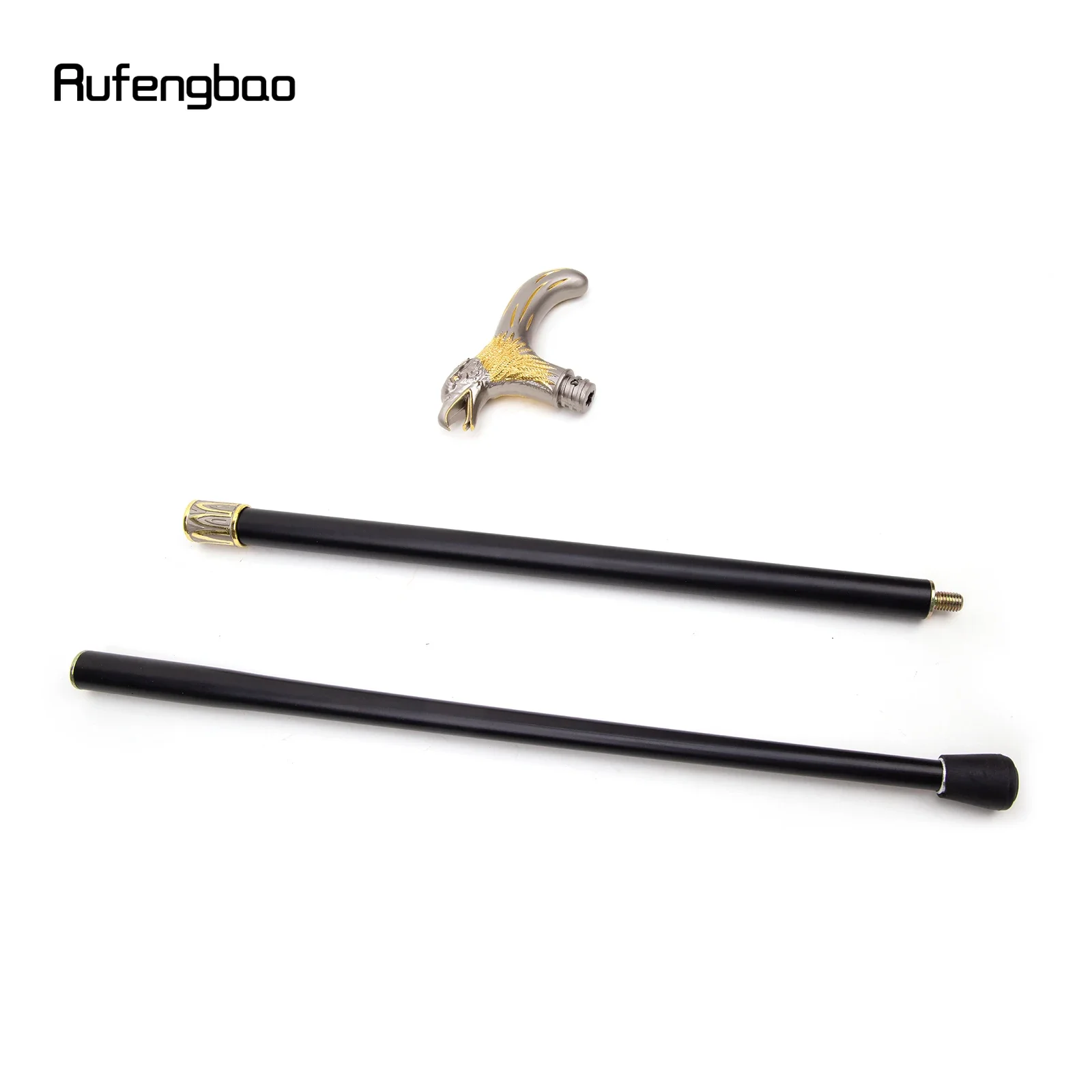 Golden Dinosaur Eagle Hawk Walking Cane Fashion Decorative Stick Elegant Cosplay Cane Knob Crosier 93cm Performance Stage Cane