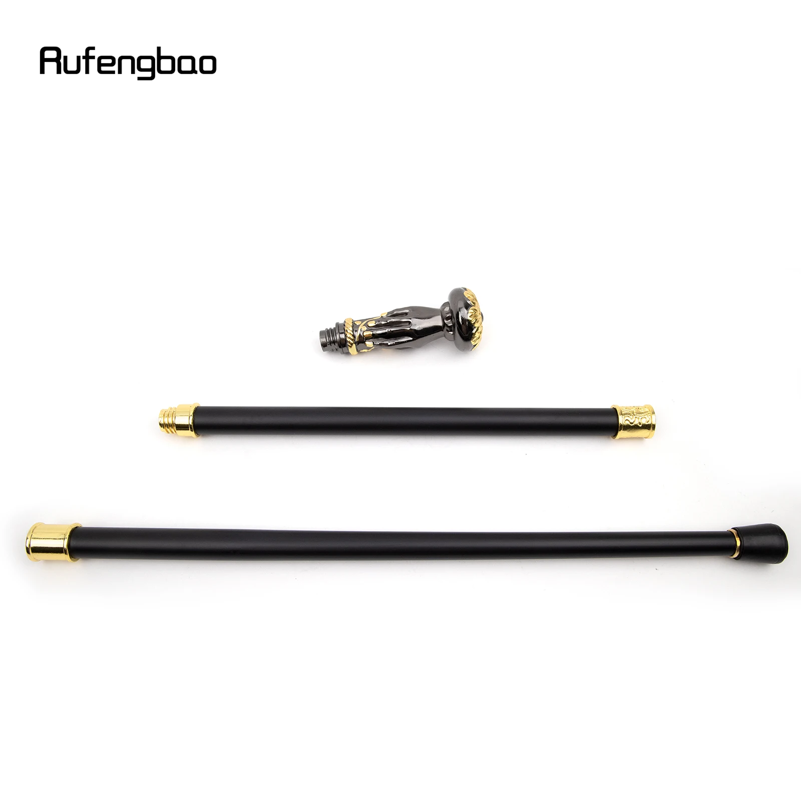 Golden Black Hand Hold Flower Luxury Fashion Walking Stick for Party Decorative Cane Elegant Crosier Knob Walking Stick 93cm