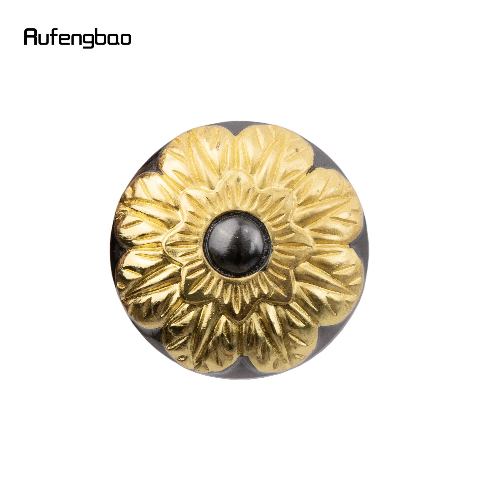Golden Black Hand Hold Flower Luxury Fashion Walking Stick for Party Decorative Cane Elegant Crosier Knob Walking Stick 93cm