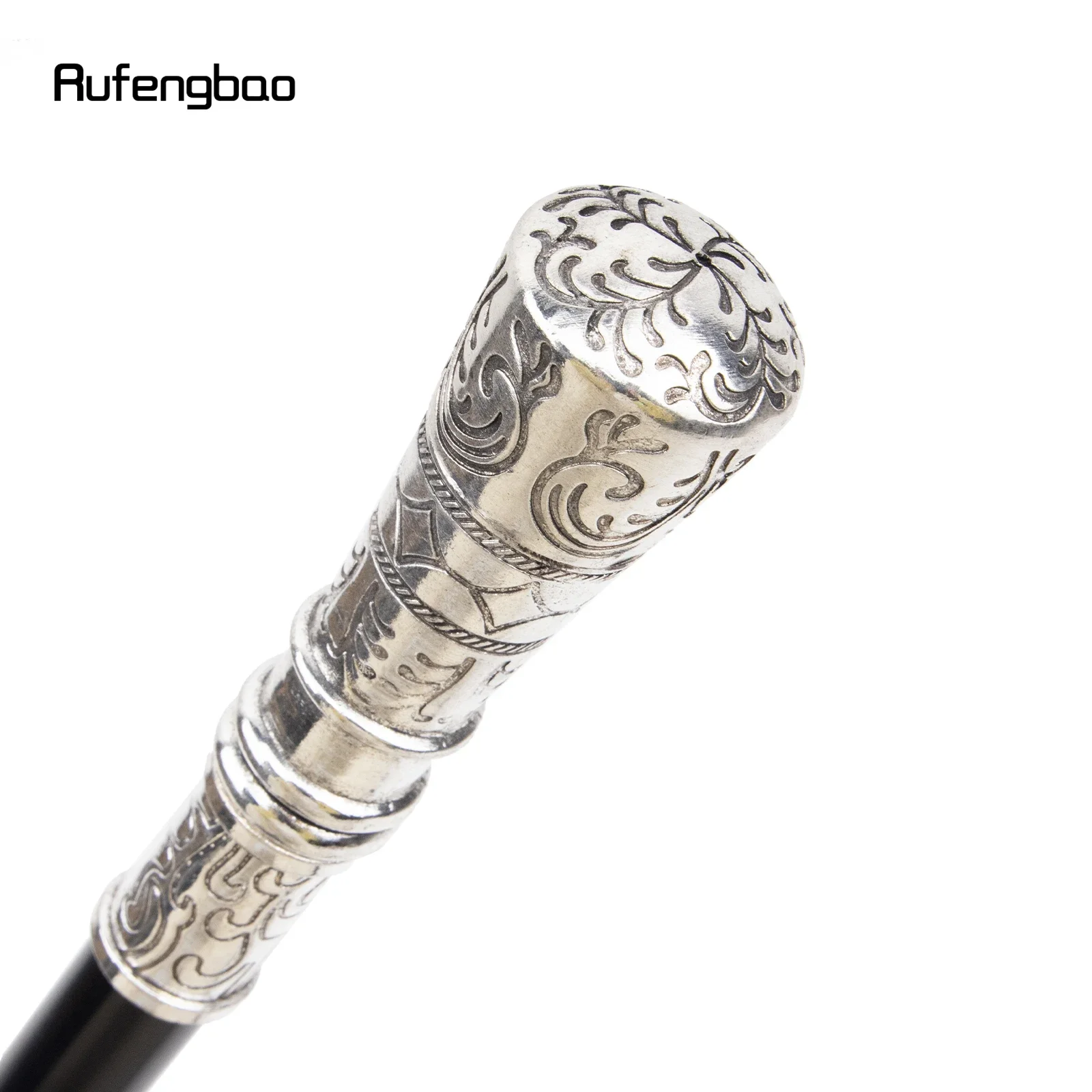 White Flower Walking Cane Fashion Decorative Walking Stick Gentleman Elegant Cosplay Cane Knob Crosier 90cm