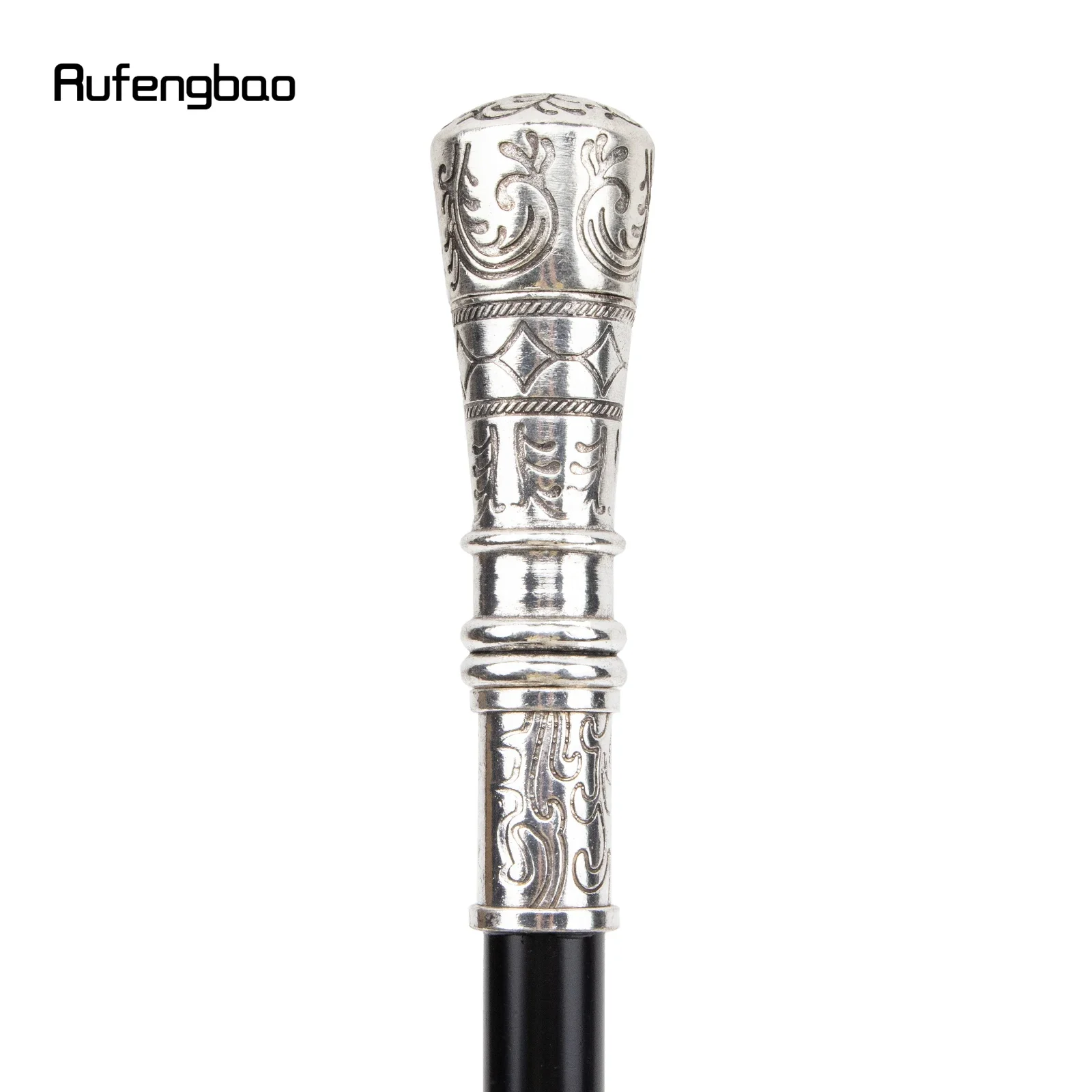 White Flower Walking Cane Fashion Decorative Walking Stick Gentleman Elegant Cosplay Cane Knob Crosier 90cm