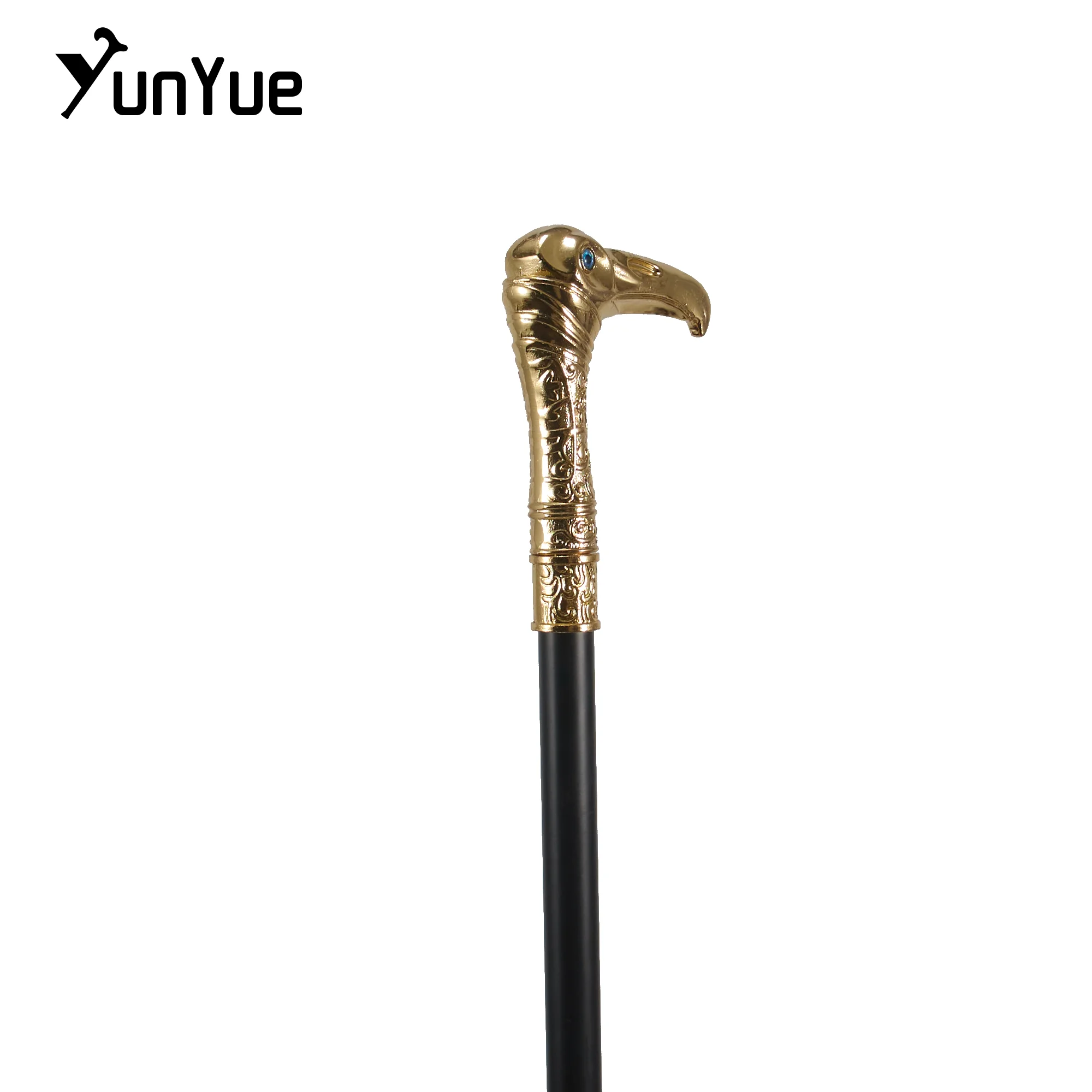 Gold Eagle Head Luxury Fashion Decorative Walking Cane Gentlemen Elegant Vintage Walking Stick The Plague Doctor Cosplay Cane