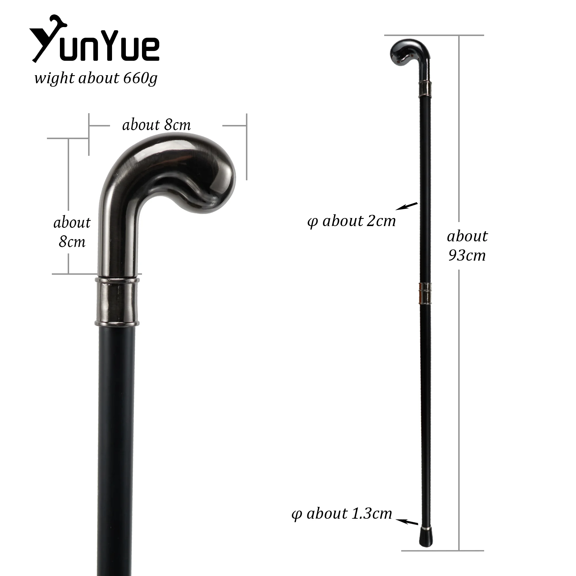 Black Golf Club Lamp Fashion Walking Stick Art Decorative Gift Walking Cane Gentleman Elegant Crutches Cosplay Film Props Cane